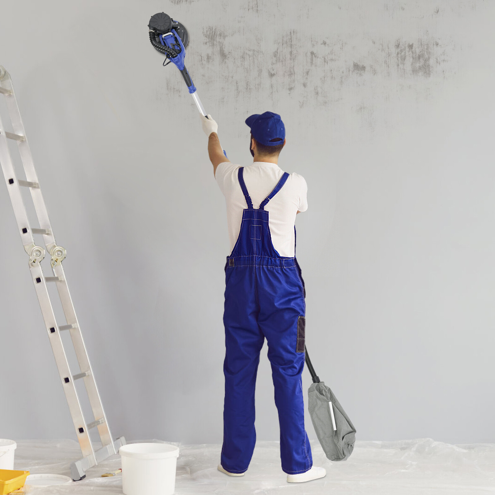 Electric Ceiling Wall Sander 800-1800RPM Variable Speed Drywall Sanding Machine