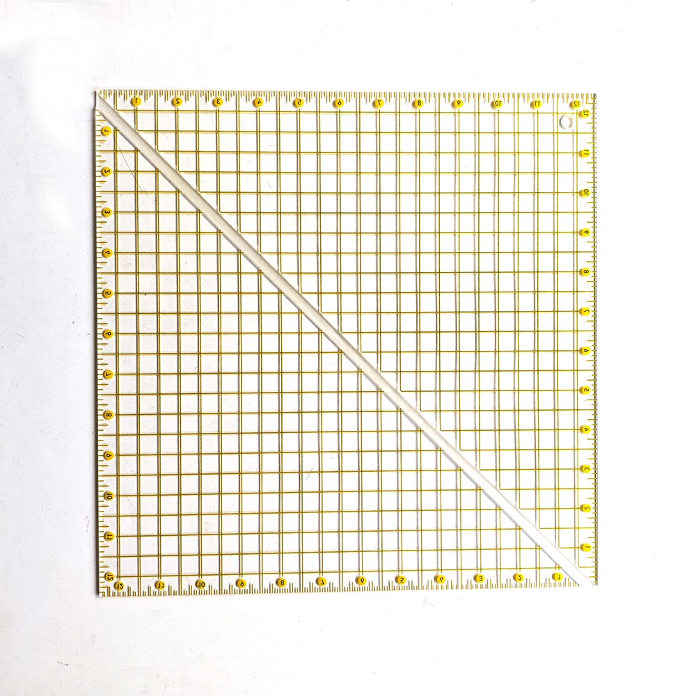 Half Square Acrylic Triangle Ruler Quilting Ruler with Grid Lines for Sewing