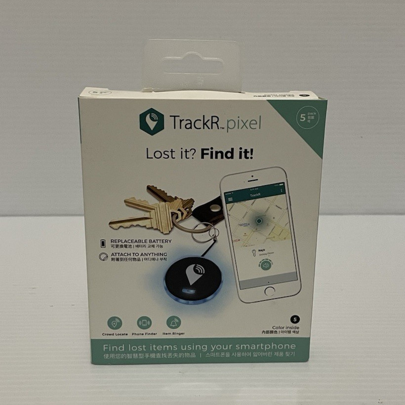 TrackR TrackR.pixel Bluetooth Item Tracker 5 Pack Black (TRACKR.PIXEL)