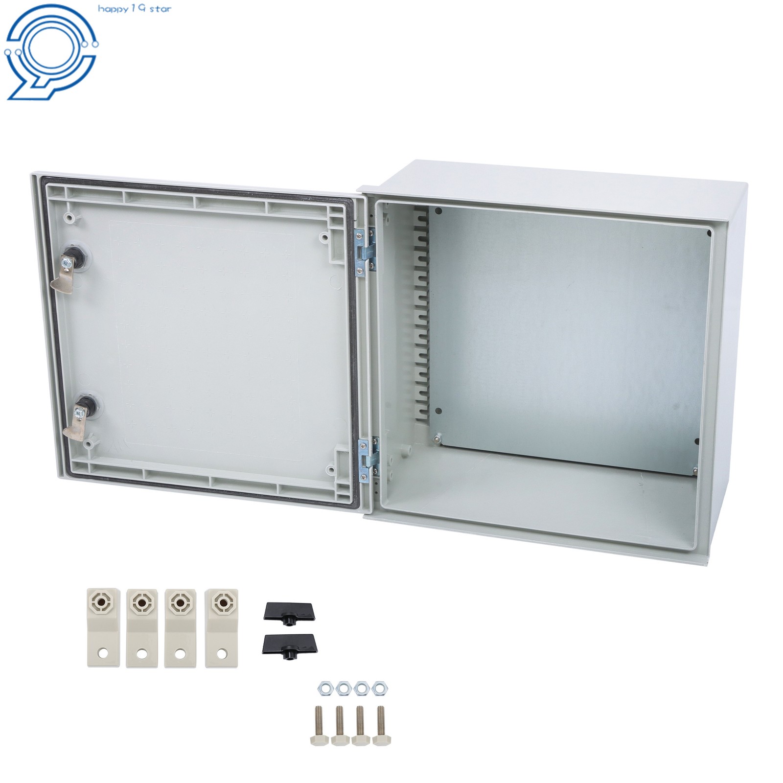 NEMA 3X IP65 Junction Box, 16x16x8Inch Fiberglass, for Outdoor Use