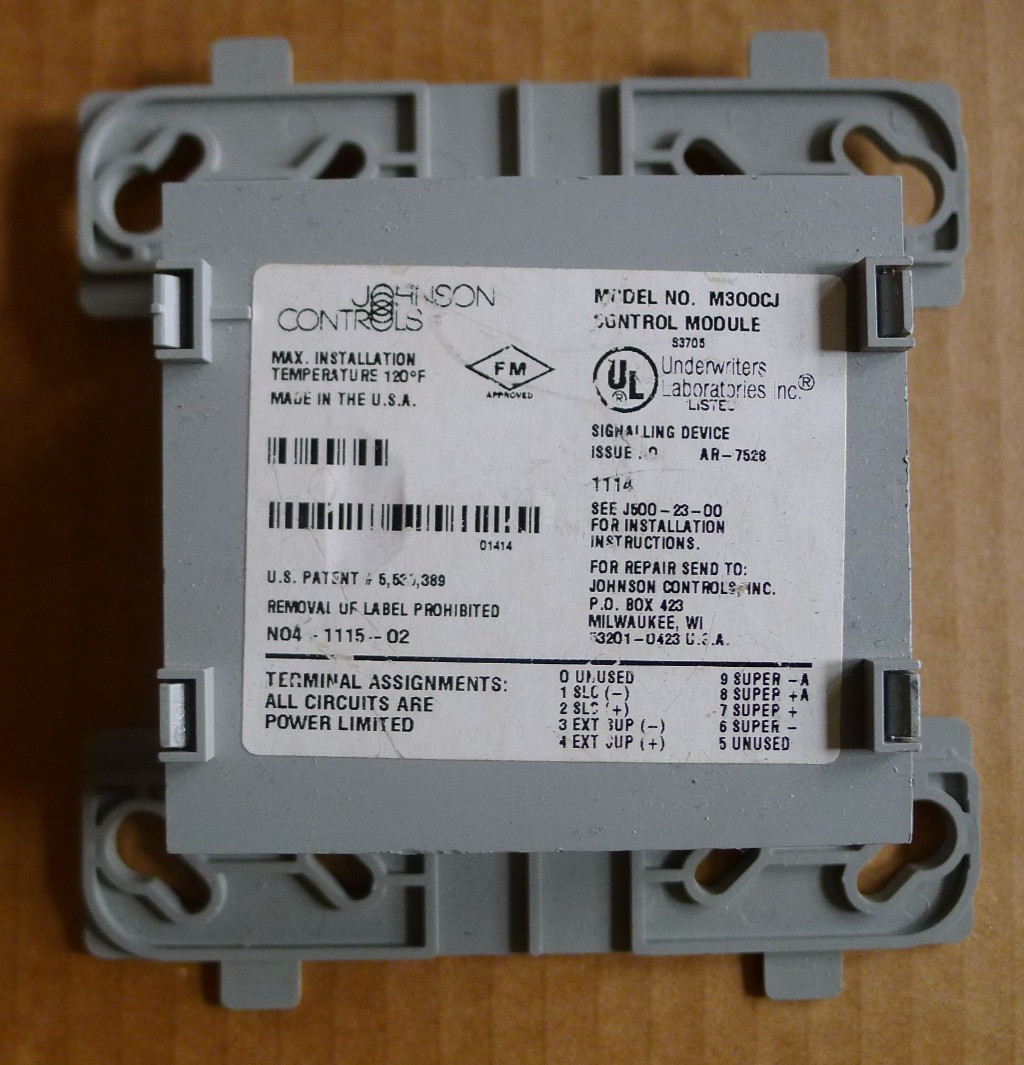 Johnson Controls M300CJ Control Module Addressable OPEN BOX No Cover Plate