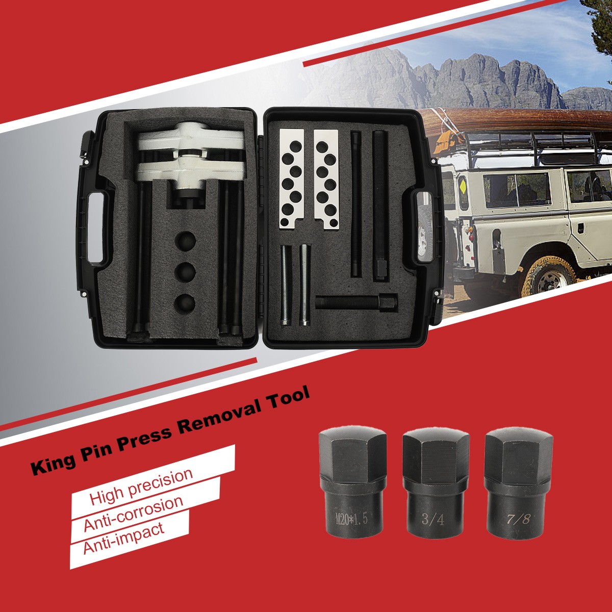 Heavy Duty King Pin Press Removal Tools for Class 3-8 Trucks and Equipment 90150