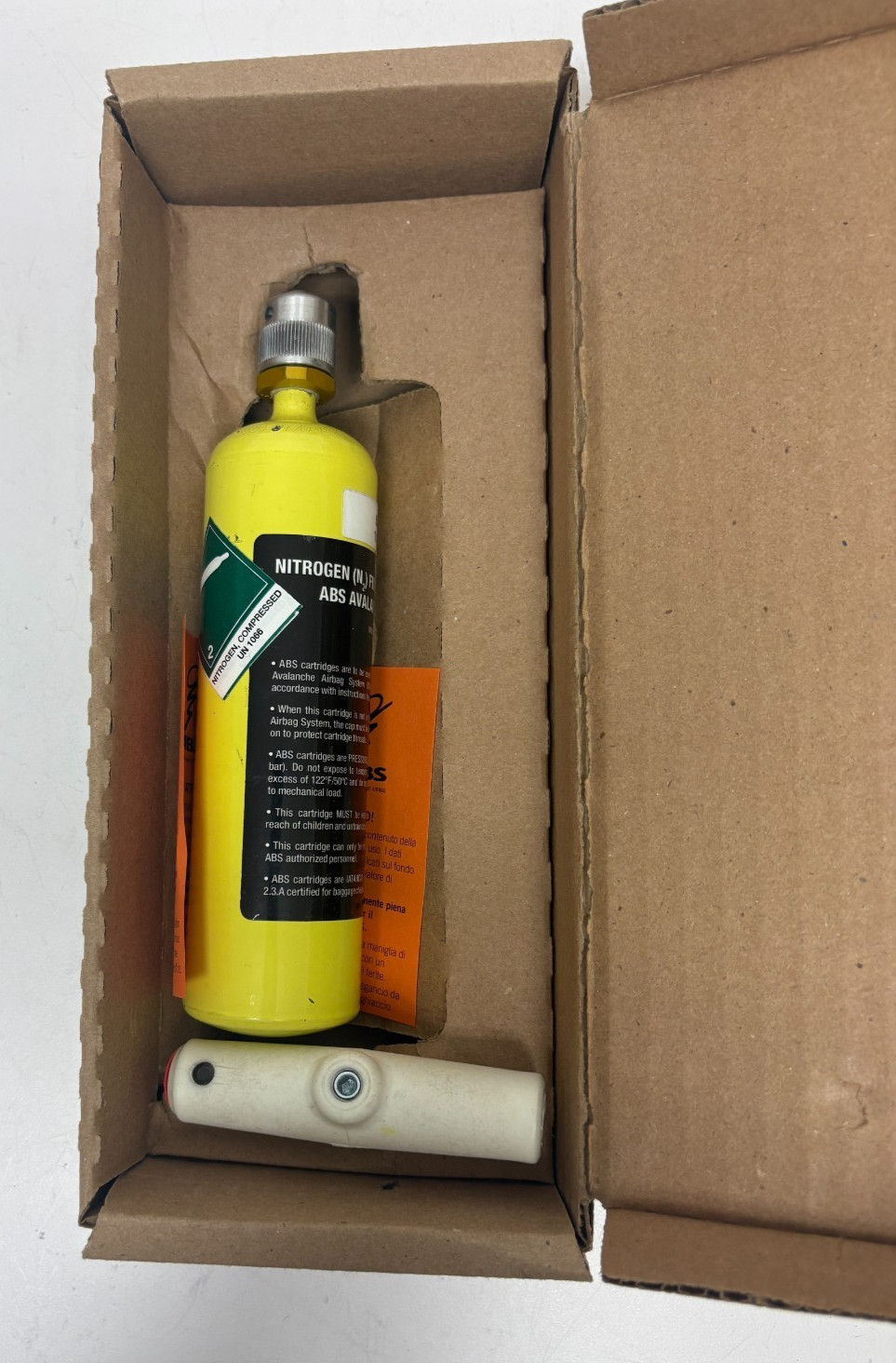 ABS Avalanche Airbag Activation Unit Nitrogen Cyclinder + Pull Handle NEW