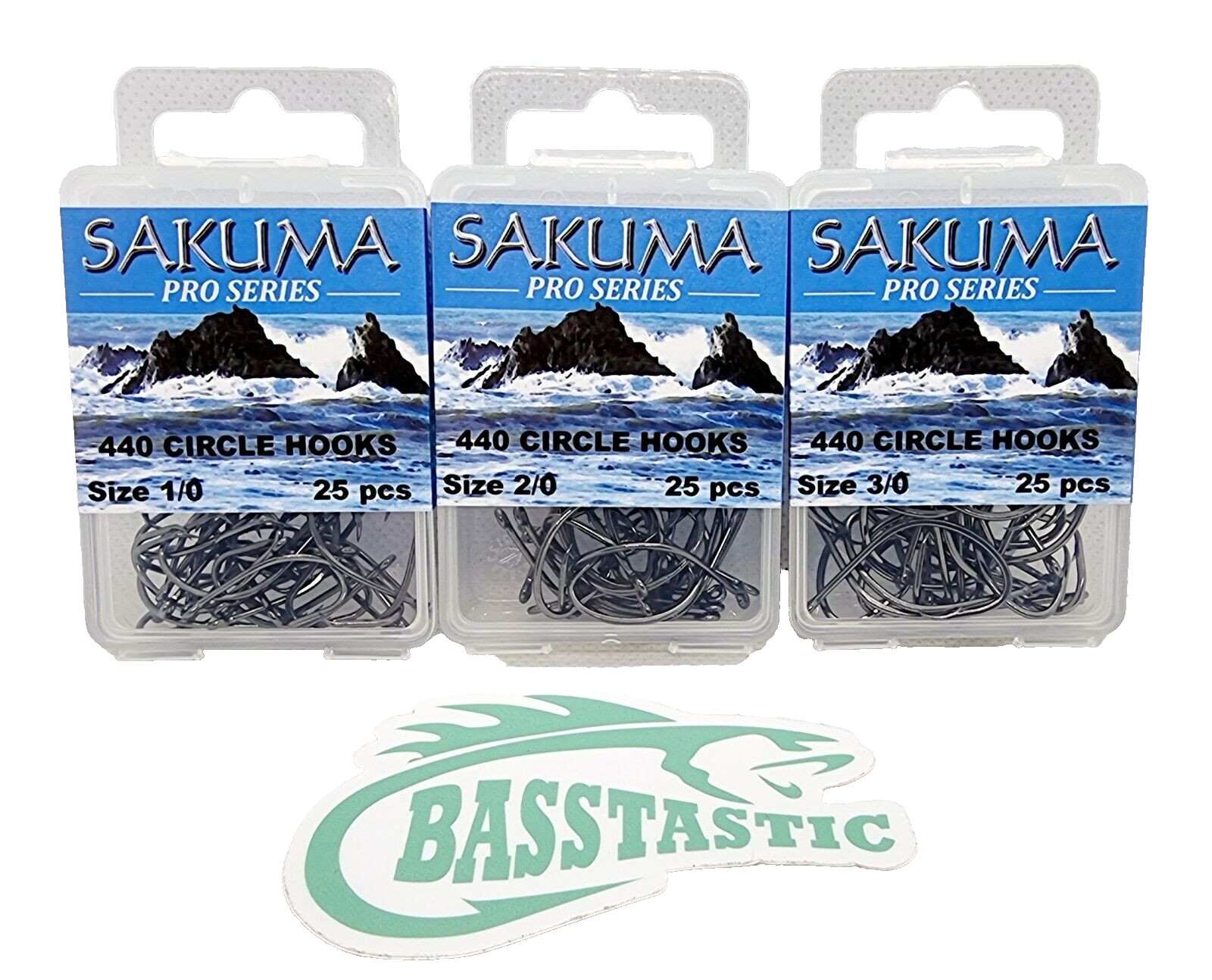 Sakuma 440 Pro Series Circle Fishing Hooks - Boxes of 25 - Made In Japan