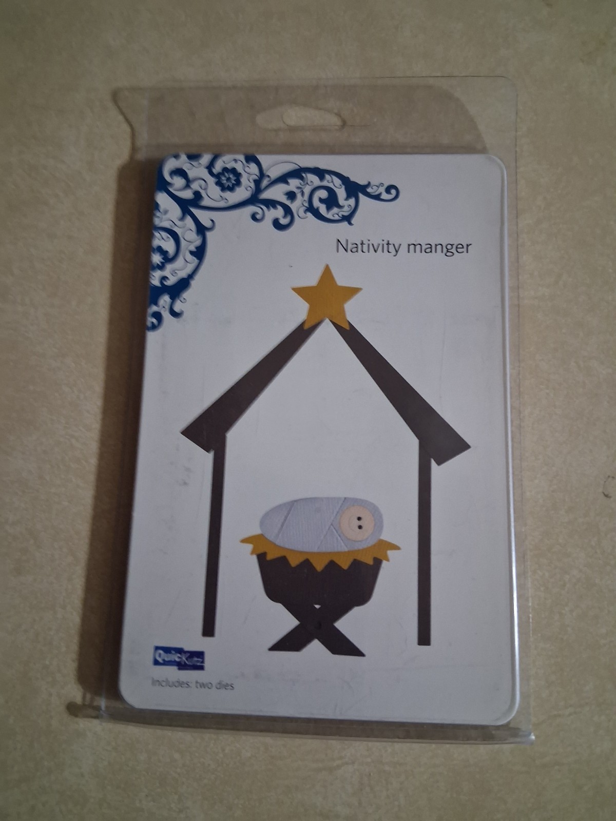 QuicKutz Nativity Manger 4x4-inch die set.