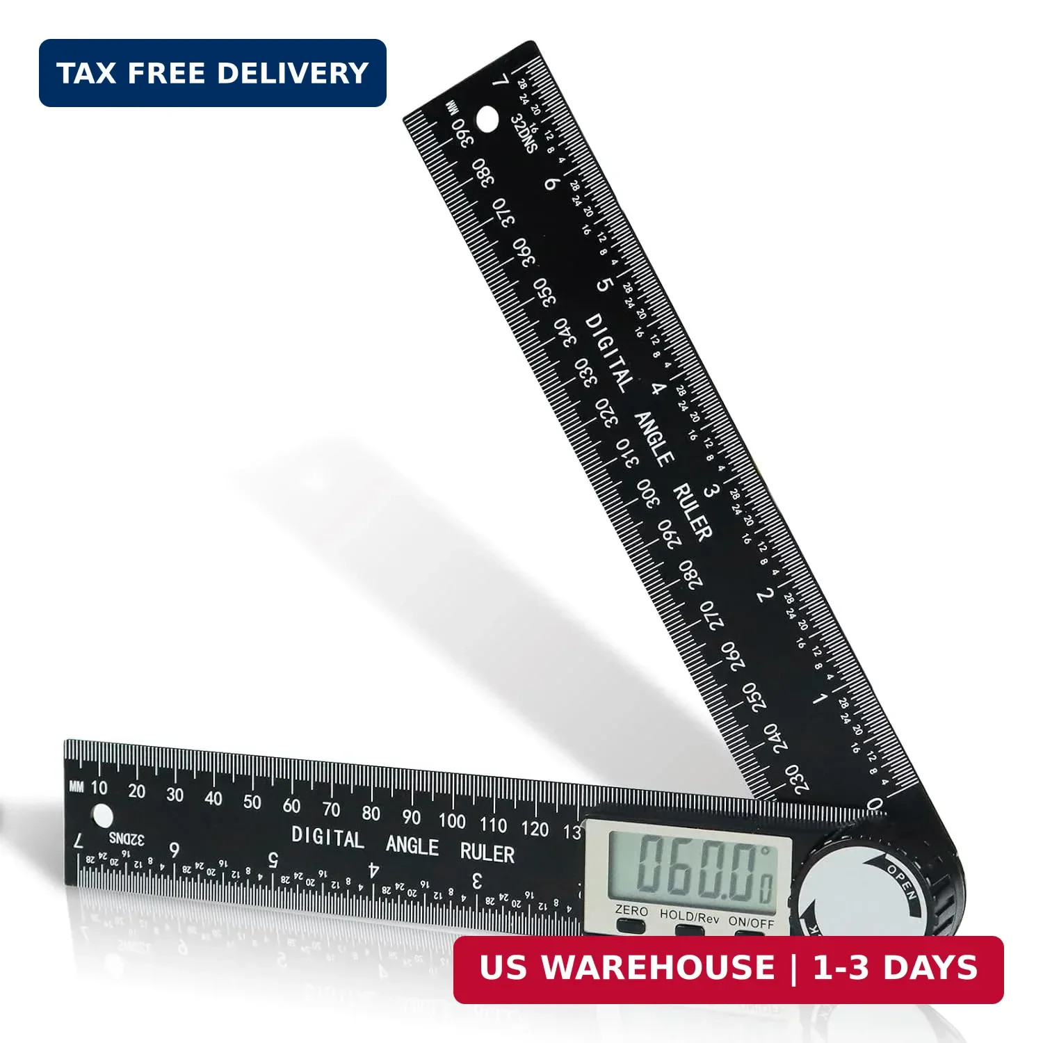 Third Generation Protractor Angle Finder, Digital Angle Ruler with 7Inch/200Mm,