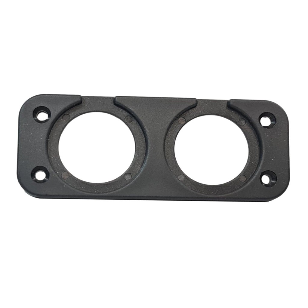 Dual Hole Panel Mount Face Plate for Round Meters or Power Connectors