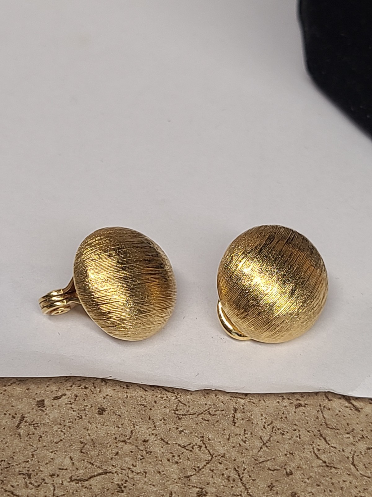 Monet Goldtone Round Clip On Earrings