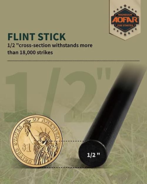 Fire Starter, AF-376 Ferrocerium (Ferro) Rods, Fire Starter Kit with Two