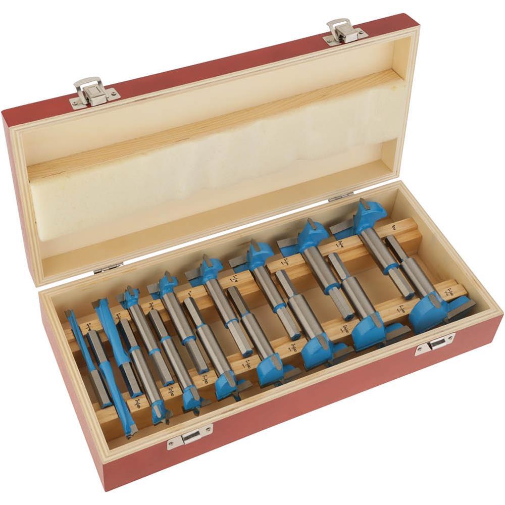 16 PC Carbide Tipped Forstner Drill Bit Wood Drilling Set, 1/4" - 2-1/8"