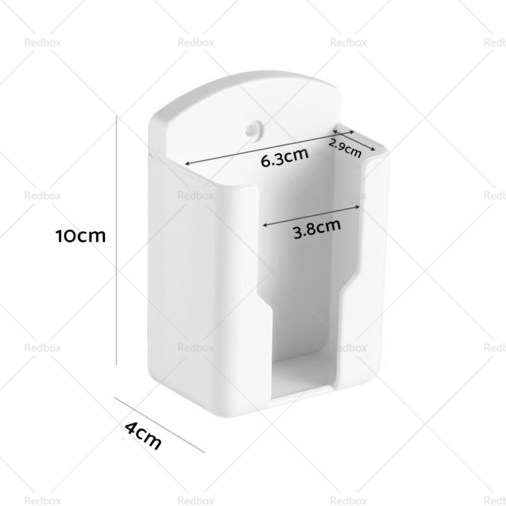 Universal White Air Conditioner Remote Control Holder Wall-Mounted Storage