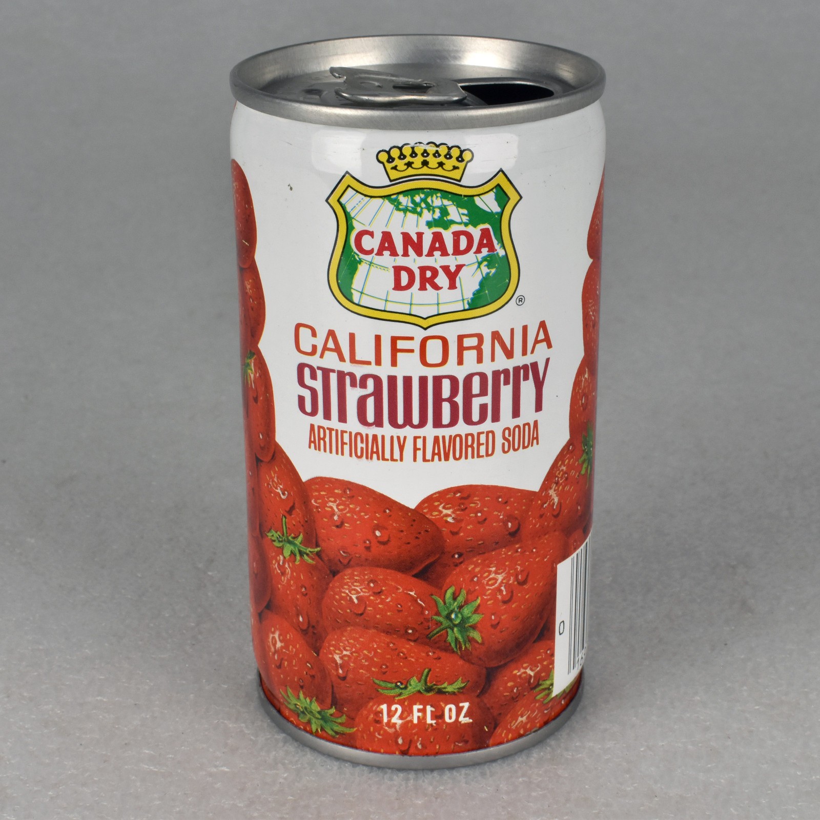 VTG 1970s Canada Dry California Strawberry Soda Pop Can 12oz Steel Atlanta GA