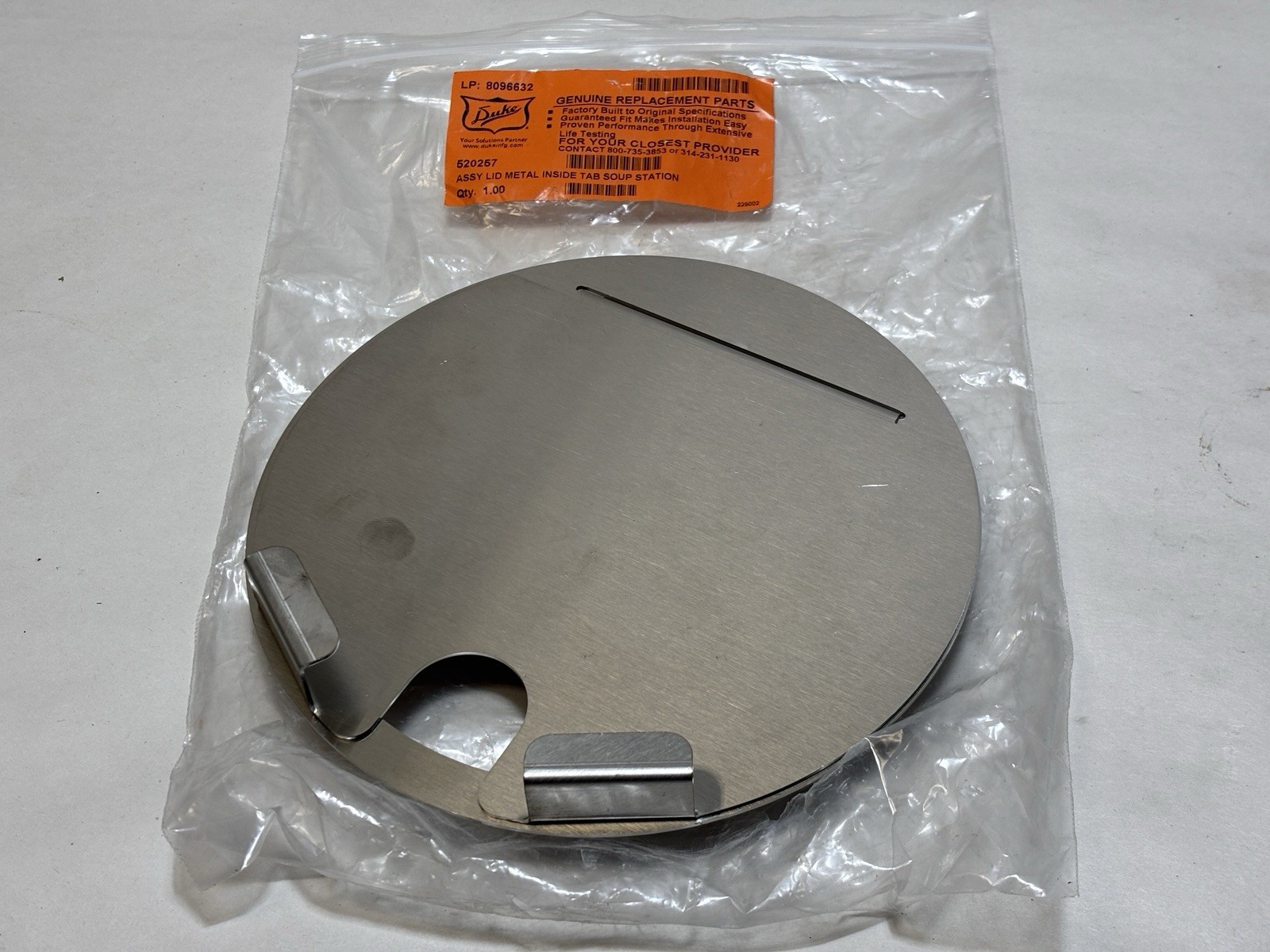 DUKE Soup Station Metal Lid Assy 520257