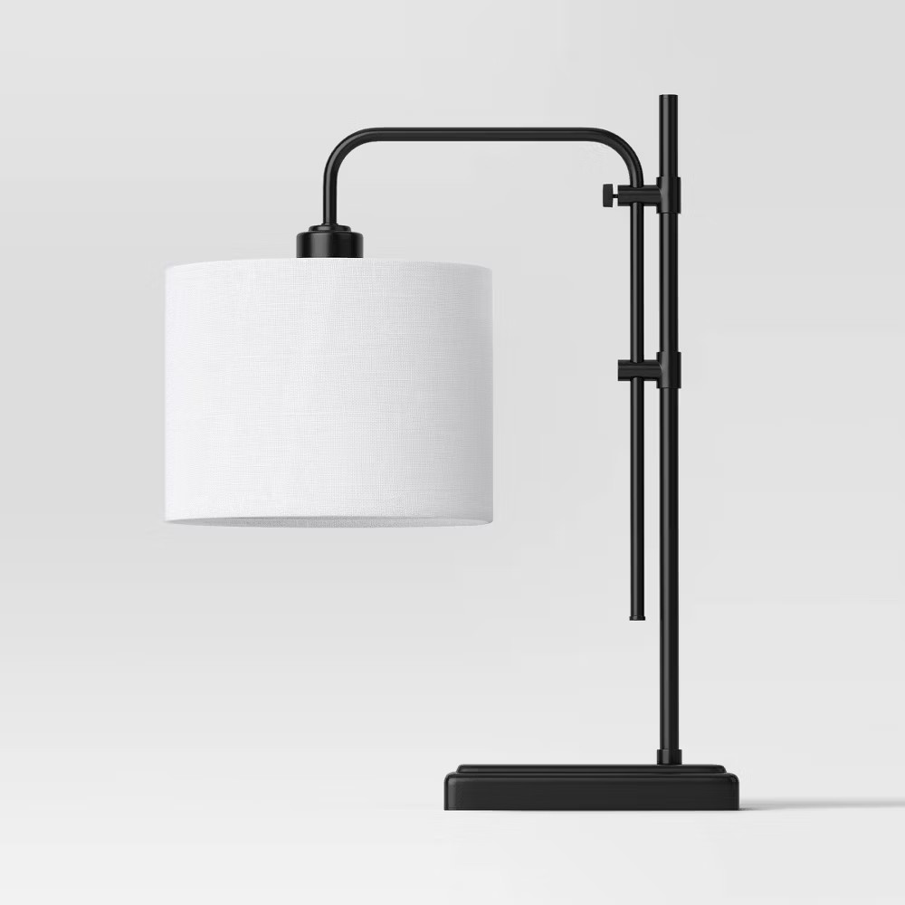 Knox Adjustable Shaded Table Lamp Black - Threshold