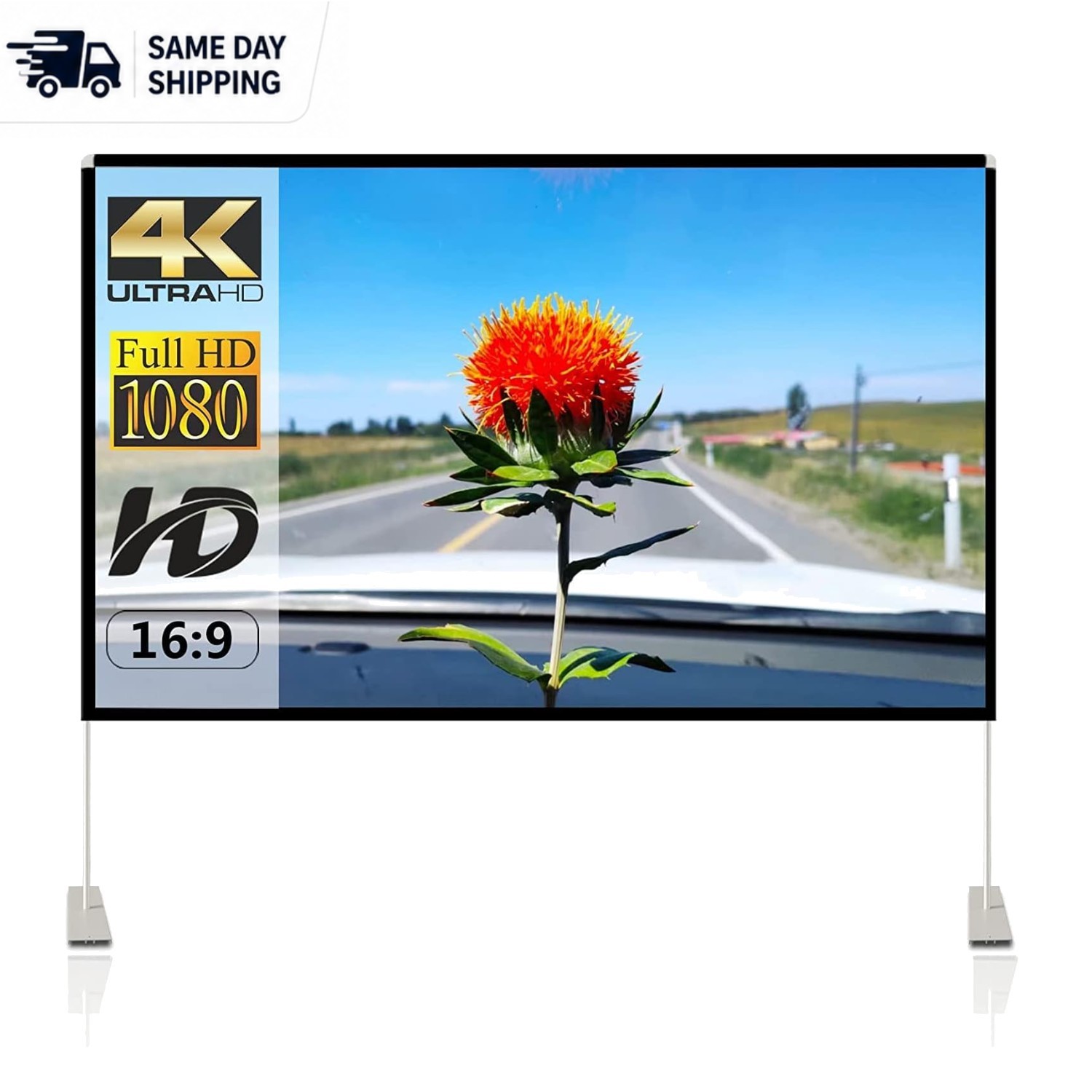 120-Inch Portable Projection Screen - Perfect for Outdoor Movies & Home Theater