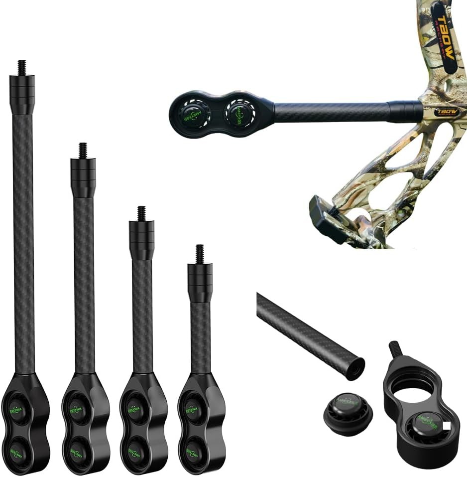 8" 10" 12" 15" Balance Bar Rod Carbon Stabilizer Damper Weight Archery Shooting