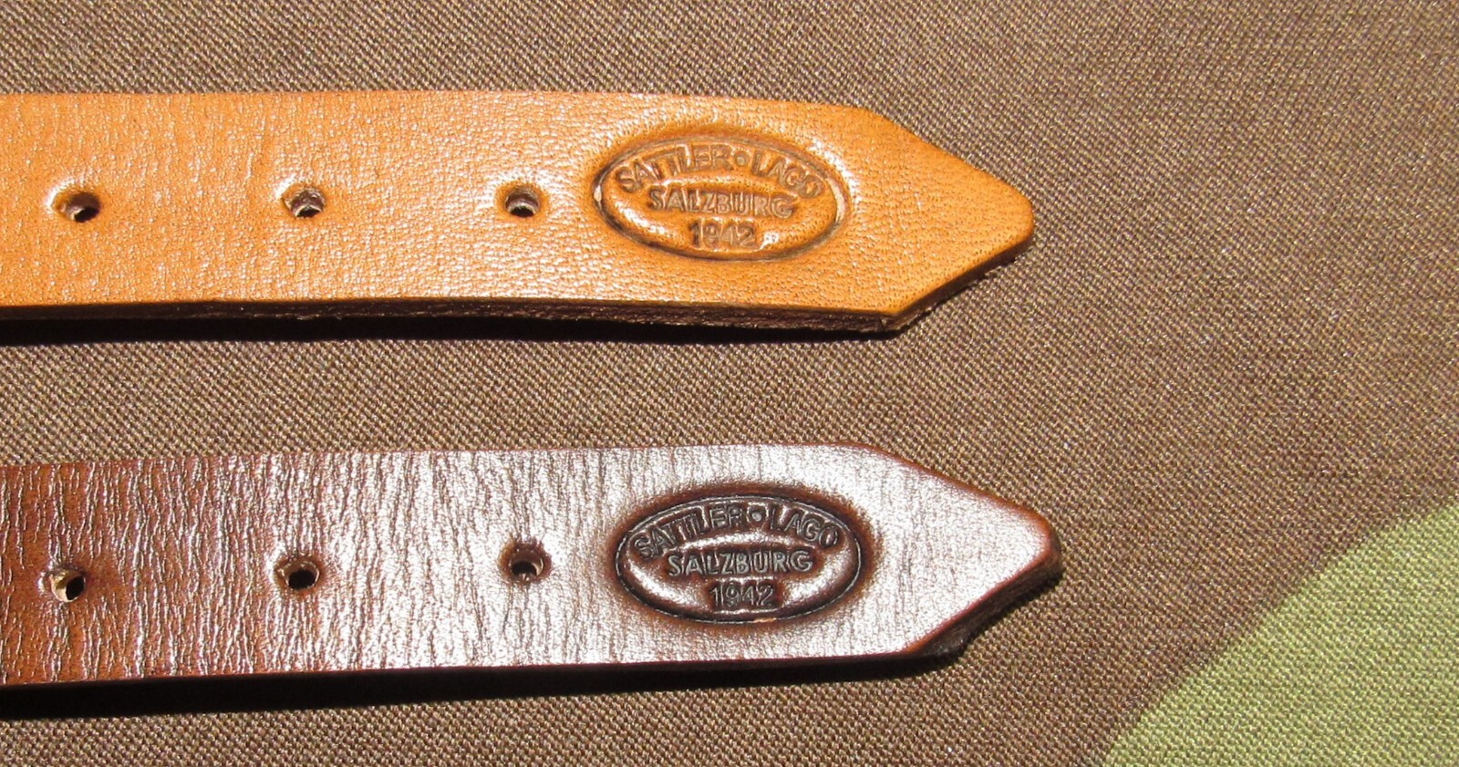 Authentic Relics WW2 WWII German leather Chin strap 1pcs. 1942 stamp Replica #1