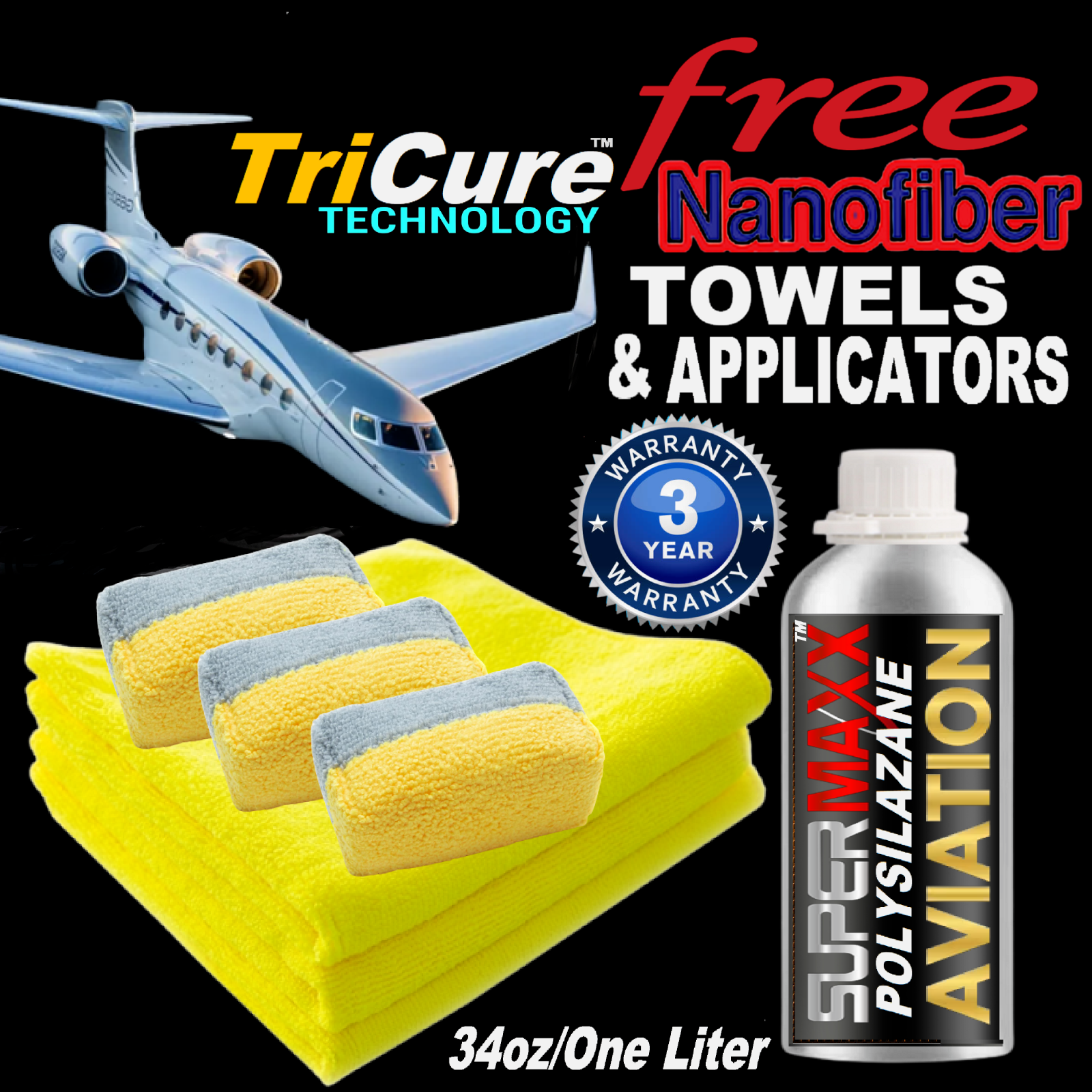 AIRCRAFT COATING NANO CERAMIC COATING TRICURE TECHNOLOGY POLYSILAZANE PROTECTION
