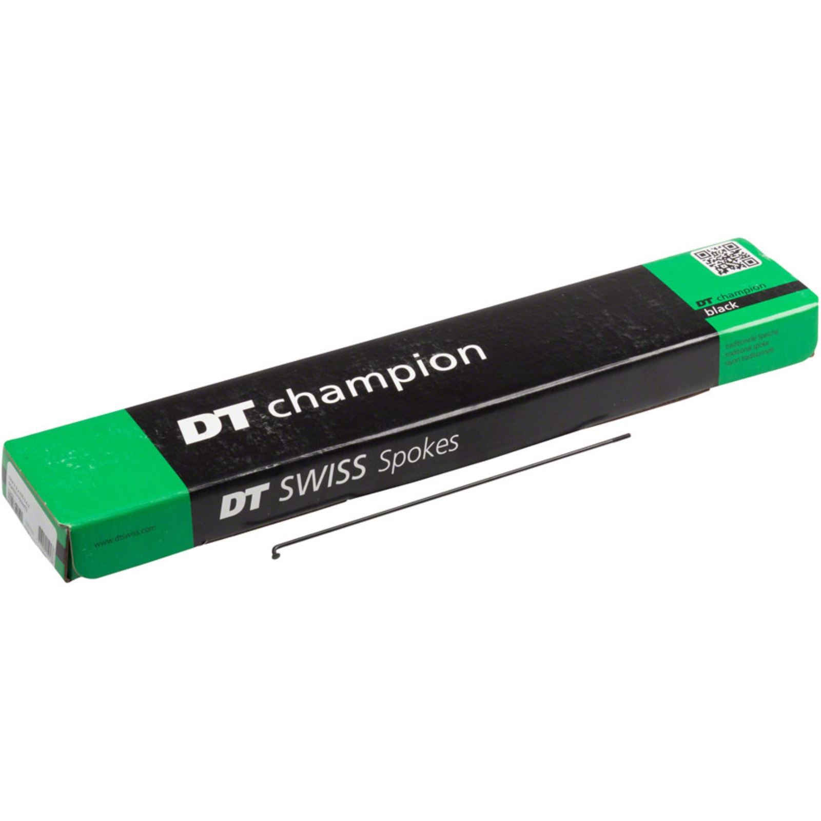 DT Swiss Champion Spoke: 2.0mm, 295mm, J-Bend, Black, Box of 100 SCH020295S0100