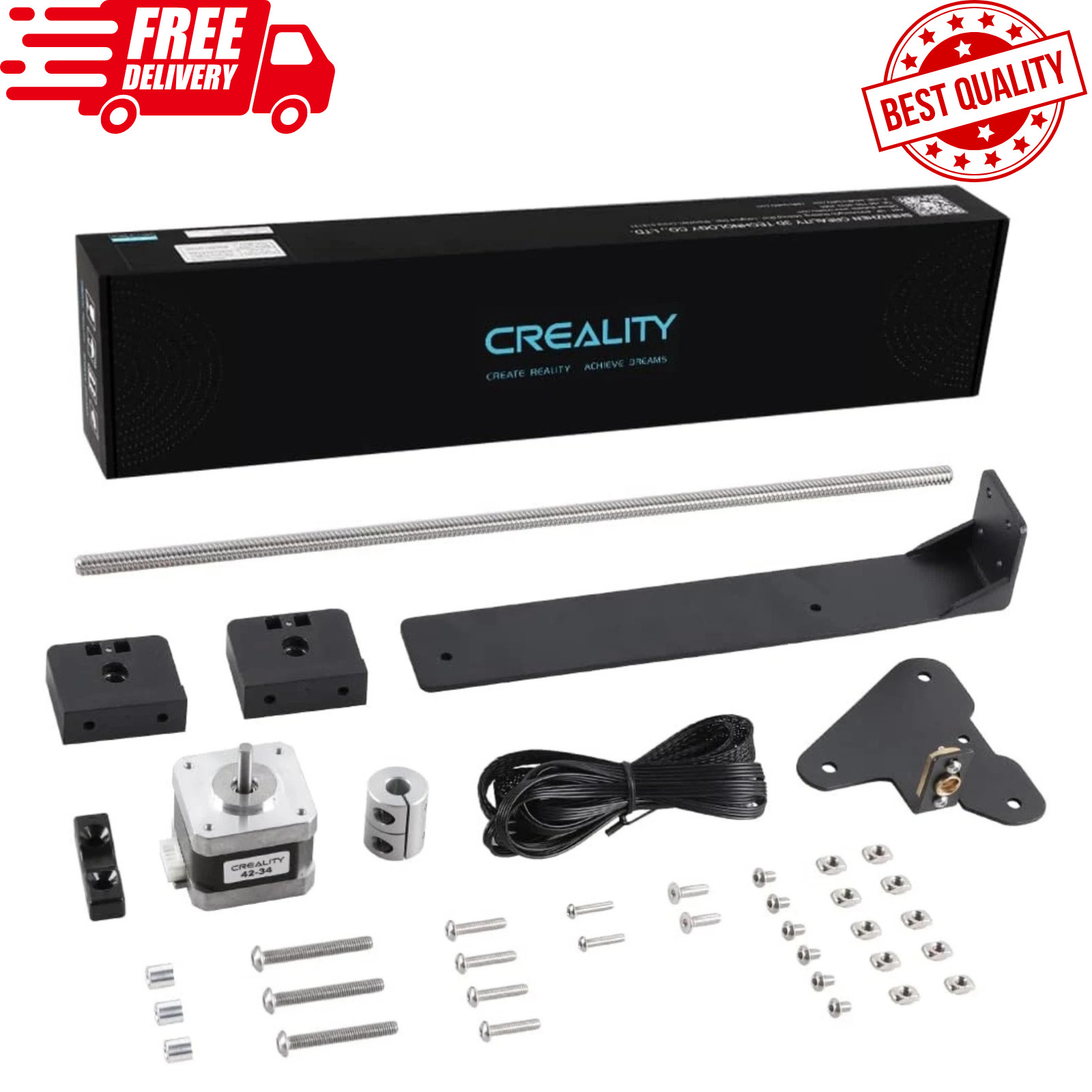 Creality 3D Official Printer Ender 3 Dual Z-axis Upgrade Kit with Lead Screw,...