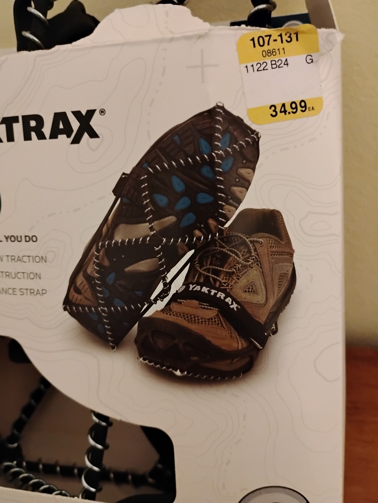 Yaktrax Winter Traction Walk Size Medium BLACK