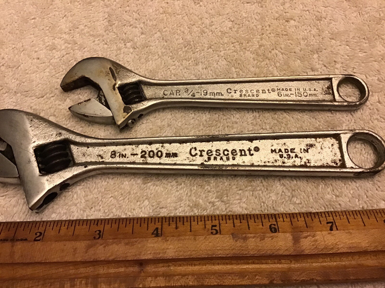 Crescent Crestoloy Adjustible Wrenches 8” And 6”