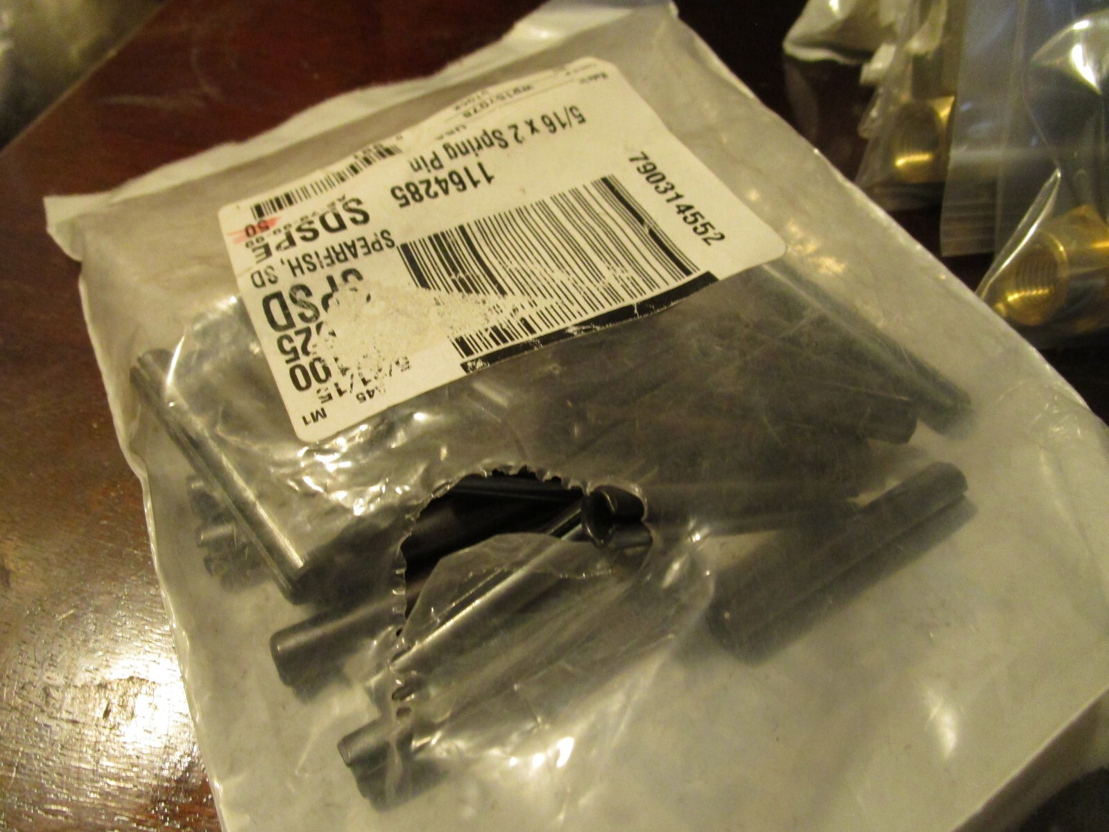 5/16" x 2" Plain Finish Steel Slotted Spring Pin QTY 45