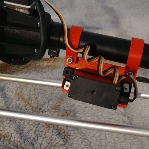 Raptor 30 Tail Servo Bracket (White) 22mm Tail boom - 3D Printed, NO Hardware.