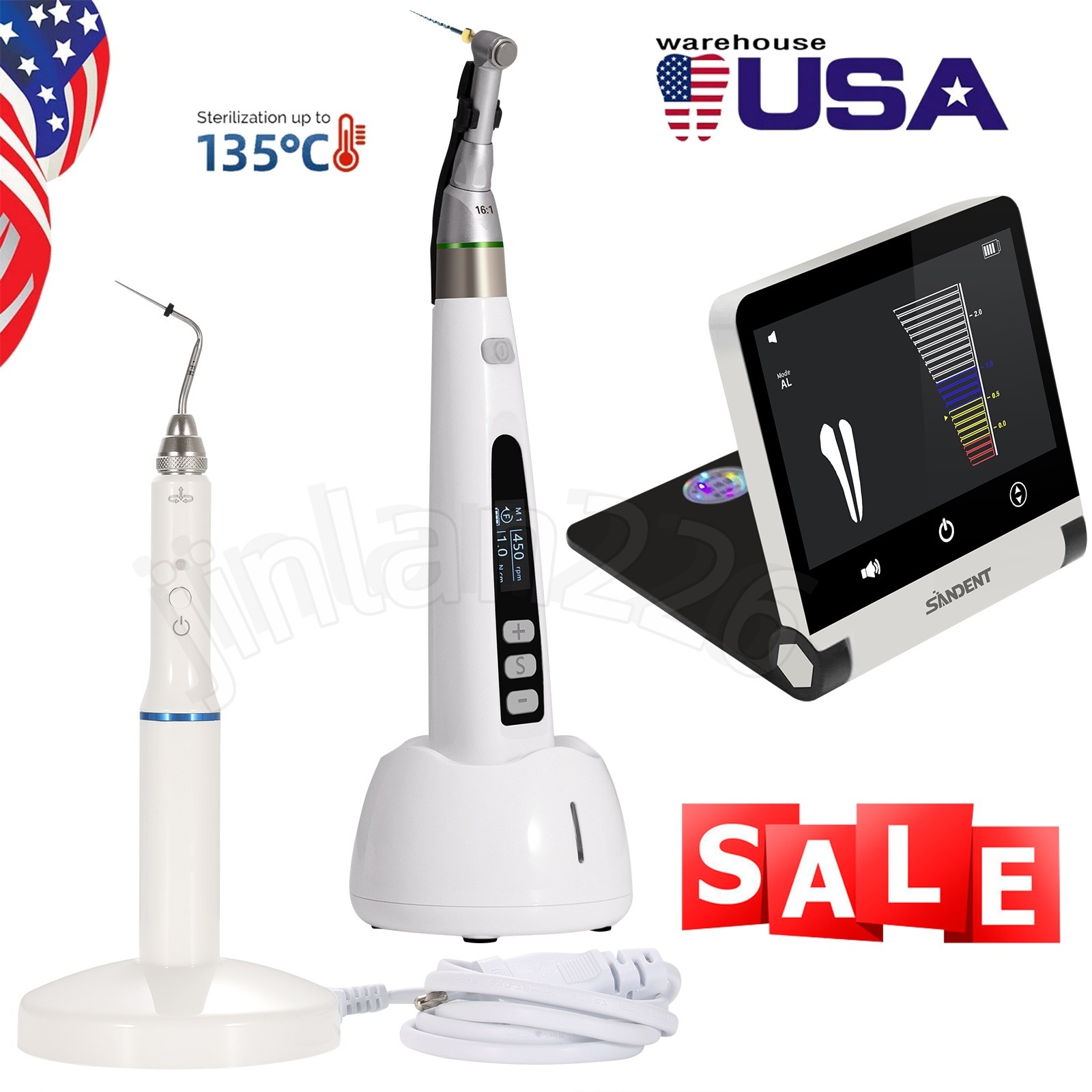 Dental Endo Motor 16:1 / Apex Locator Root Canal/ Gutta Percha Obturation System