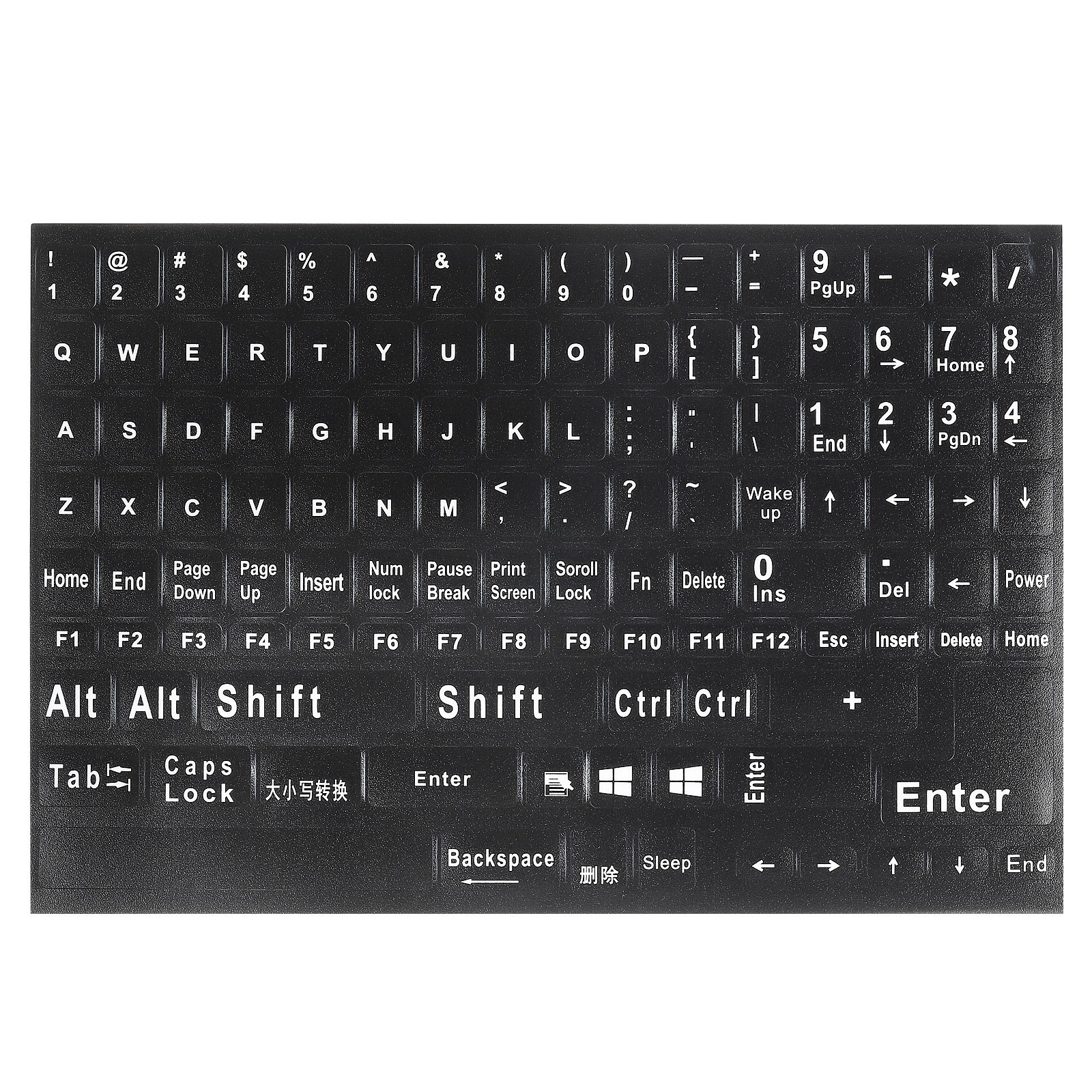 English Stickers, Cover Style 3, Black Background White Lettering