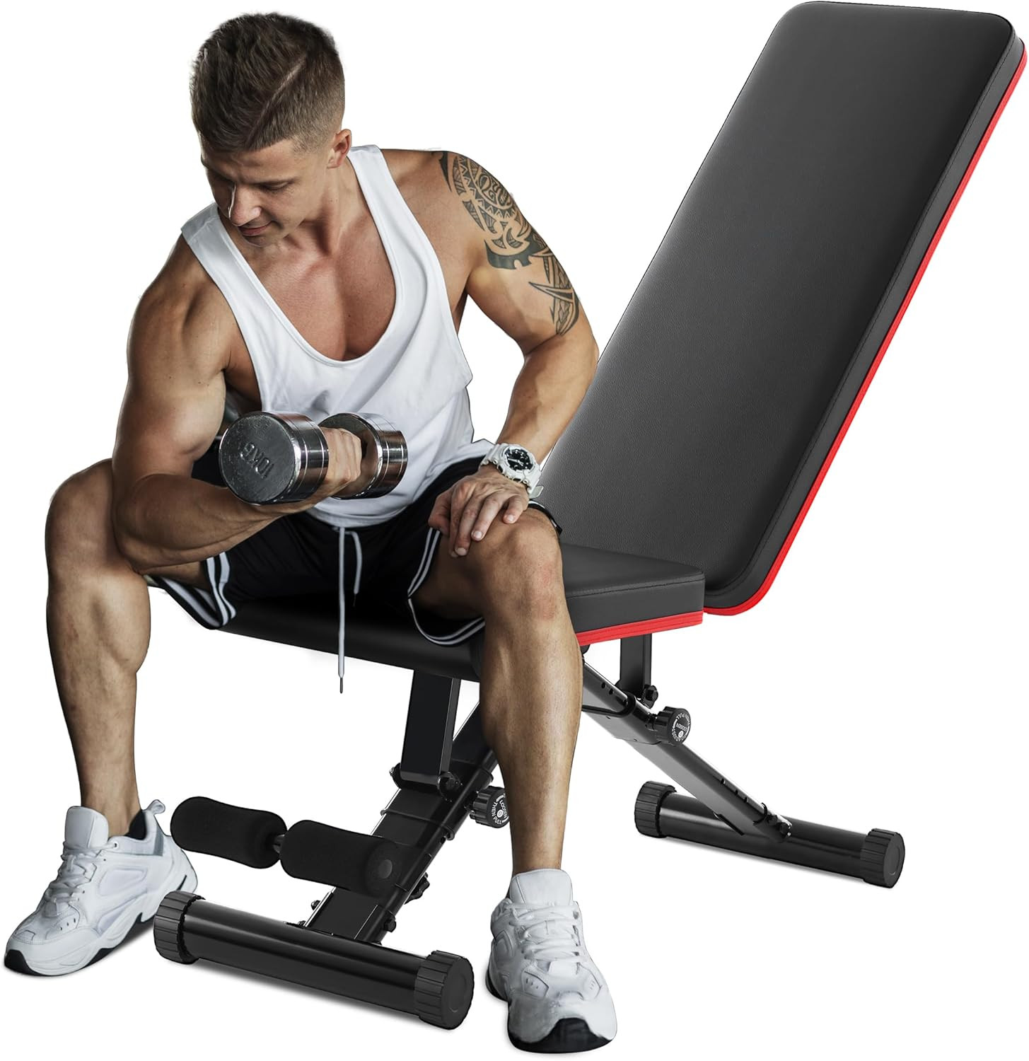 Adjustable Weight Bench for Full Body Strength Training, Foldable Workout Bench