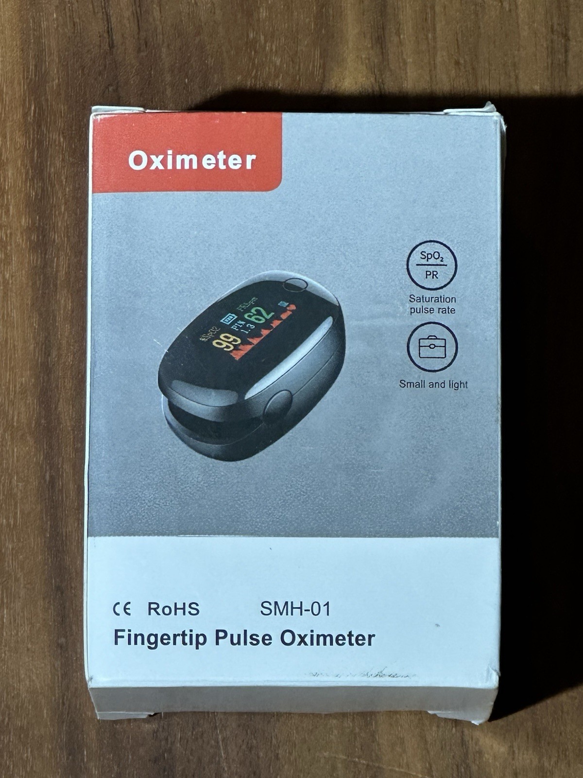 Finger Pulse Oximeter Blood Oxygen SpO2 Monitor PR Saturation Heart Rate SMH-01