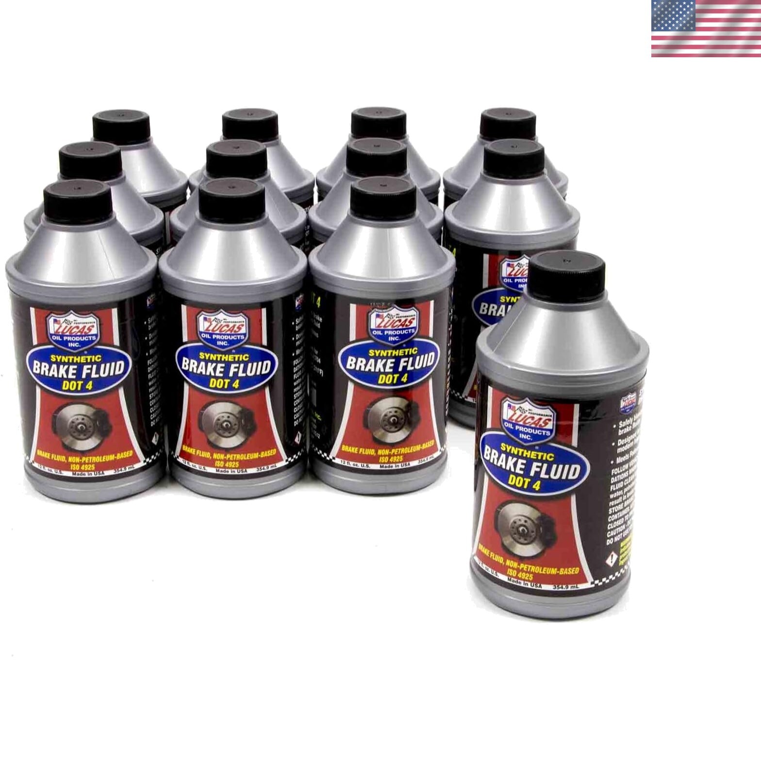 12 DOT 4 Brake Fluid, 12 oz., Case of 12