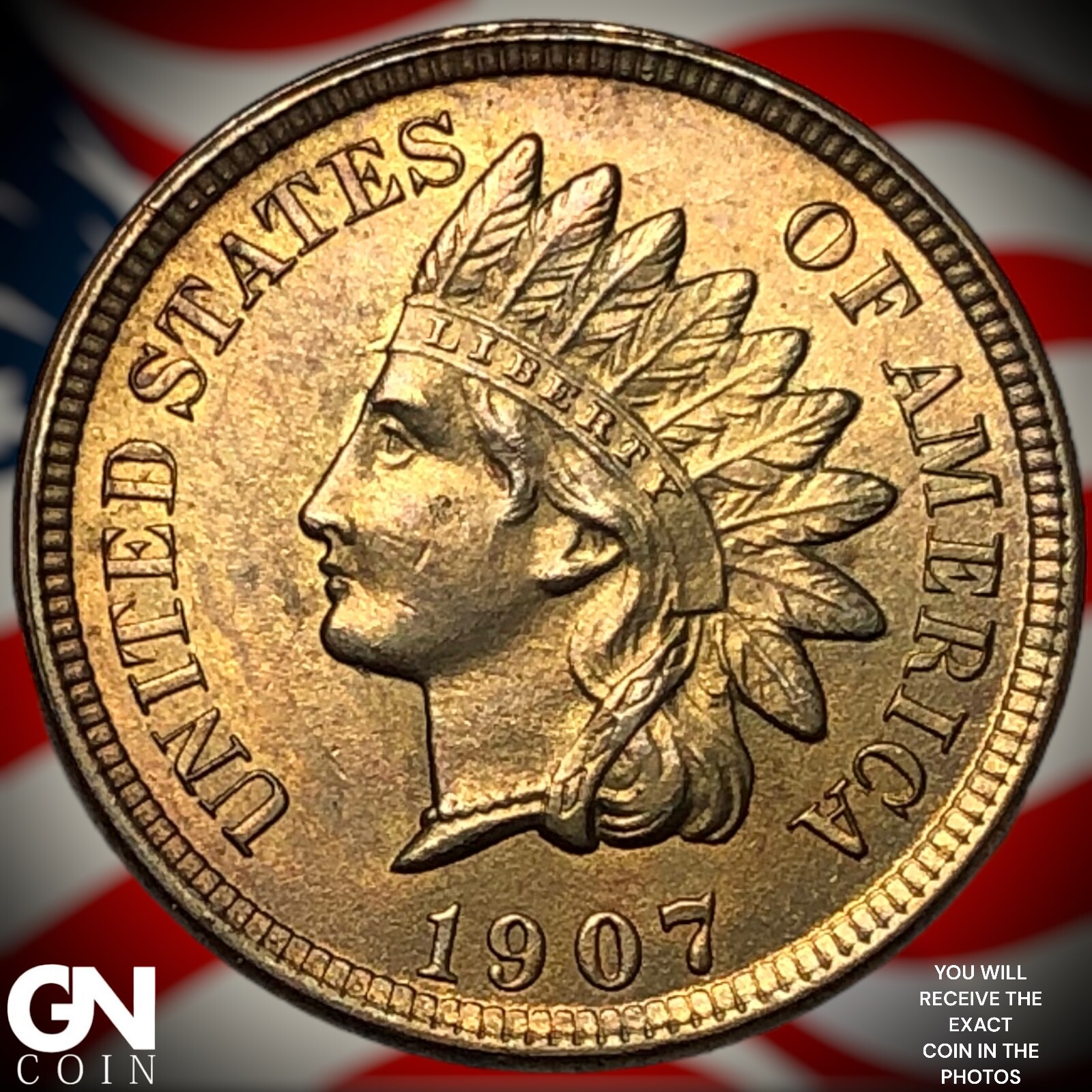 1907 Indian Head Cent Penny Y0022