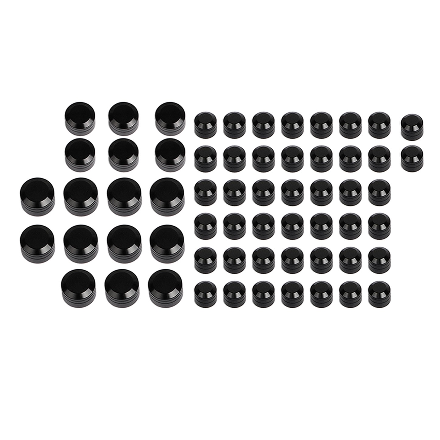 61pcs Black CNC Engine Bolt Covers For Harley Electra Glide EFI FLHTI FLHTC FLHT