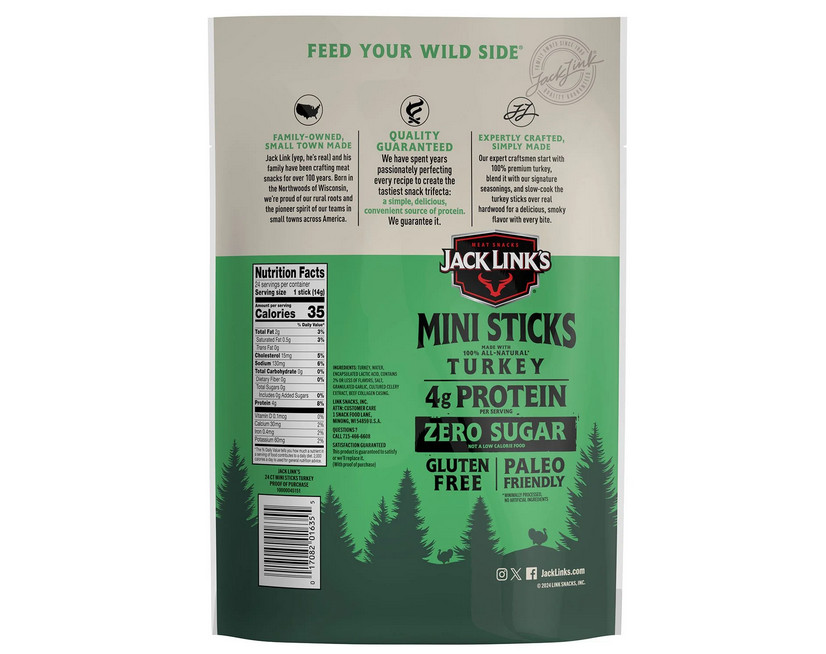 Jack Link’s Savory Herb Mini Turkey Stick, 0.5 oz., 24 pk.