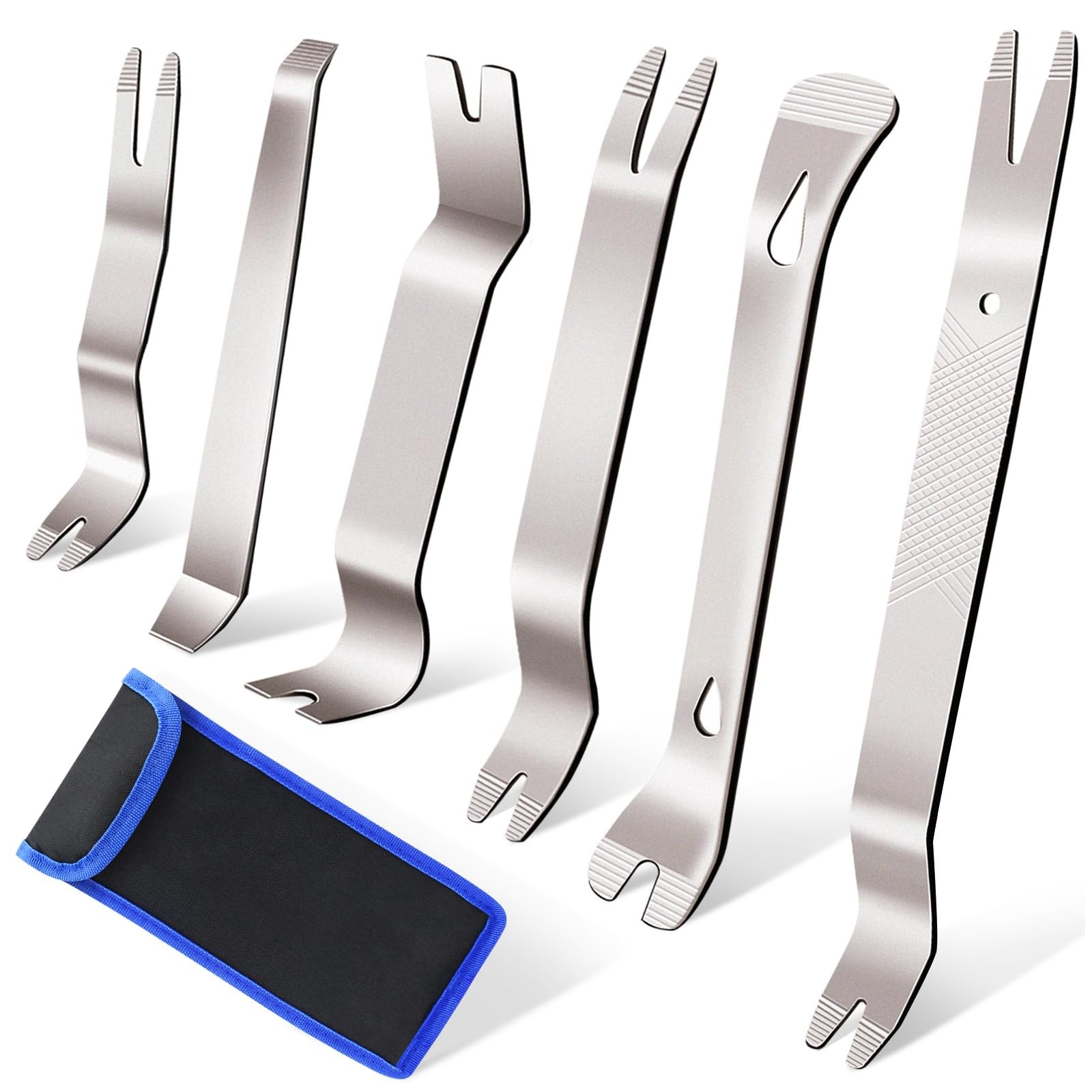 6pcs Metal Trim Removal Tool, Auto Pry Tool Kit Trim Removal Tool Set
