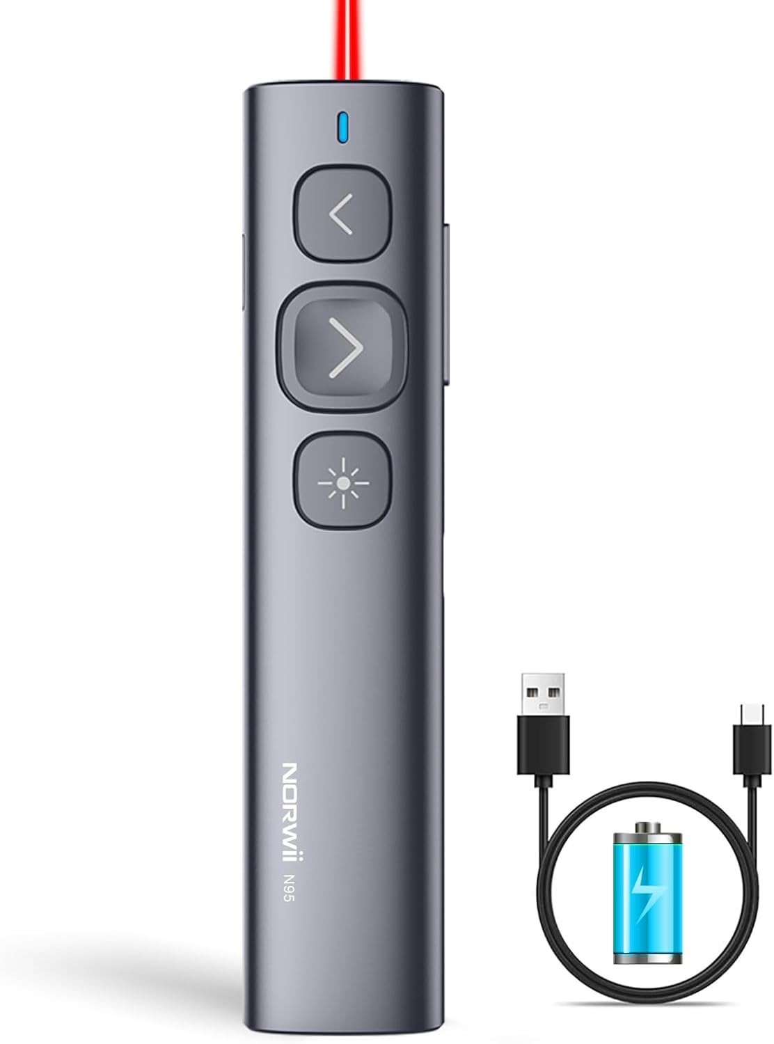 Customizable Wireless Clicker - Presentation Remote with USB-A for Classroom Use