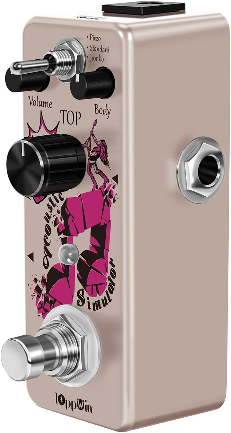 Acoustic Guitar Simulator Pedal Electric-To-Acoustic Conversion 3 Cabinet Modes