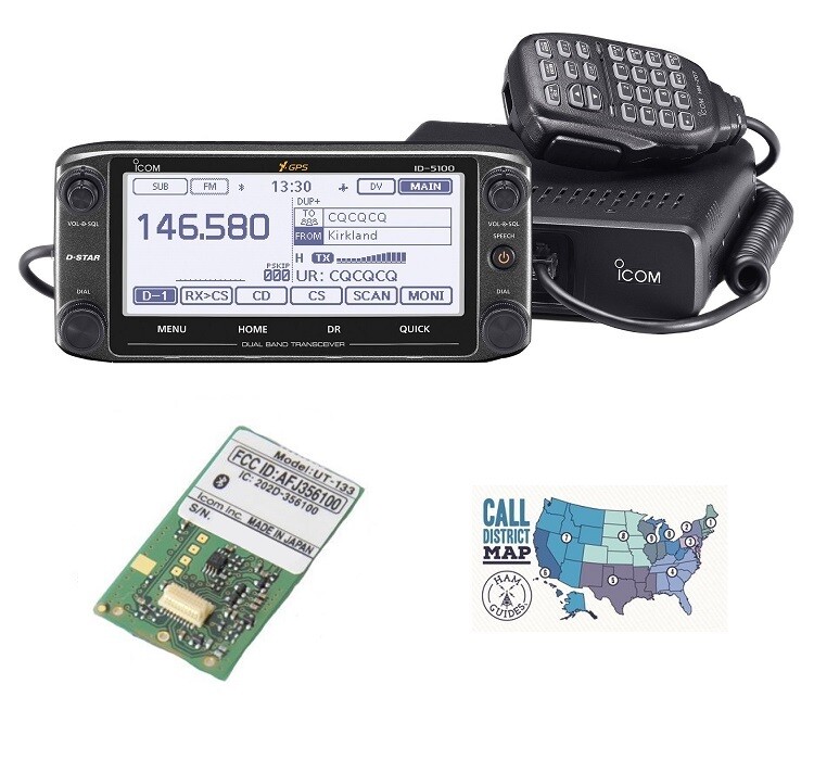 Icom ID-5100A Deluxe VHF/UHF D-STAR Radio with UT-133 Internal Bluetooth Module