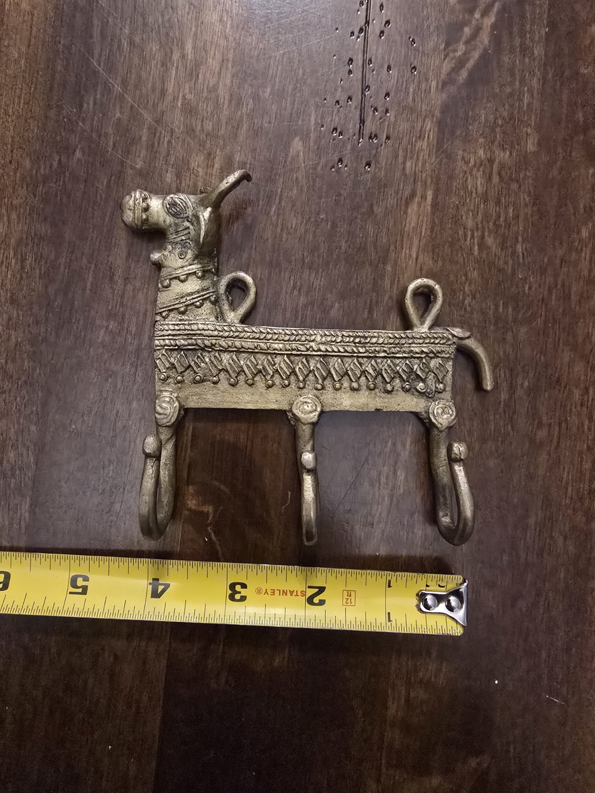 Solid Brass Vintage Key Hook/ Wall Hanger
