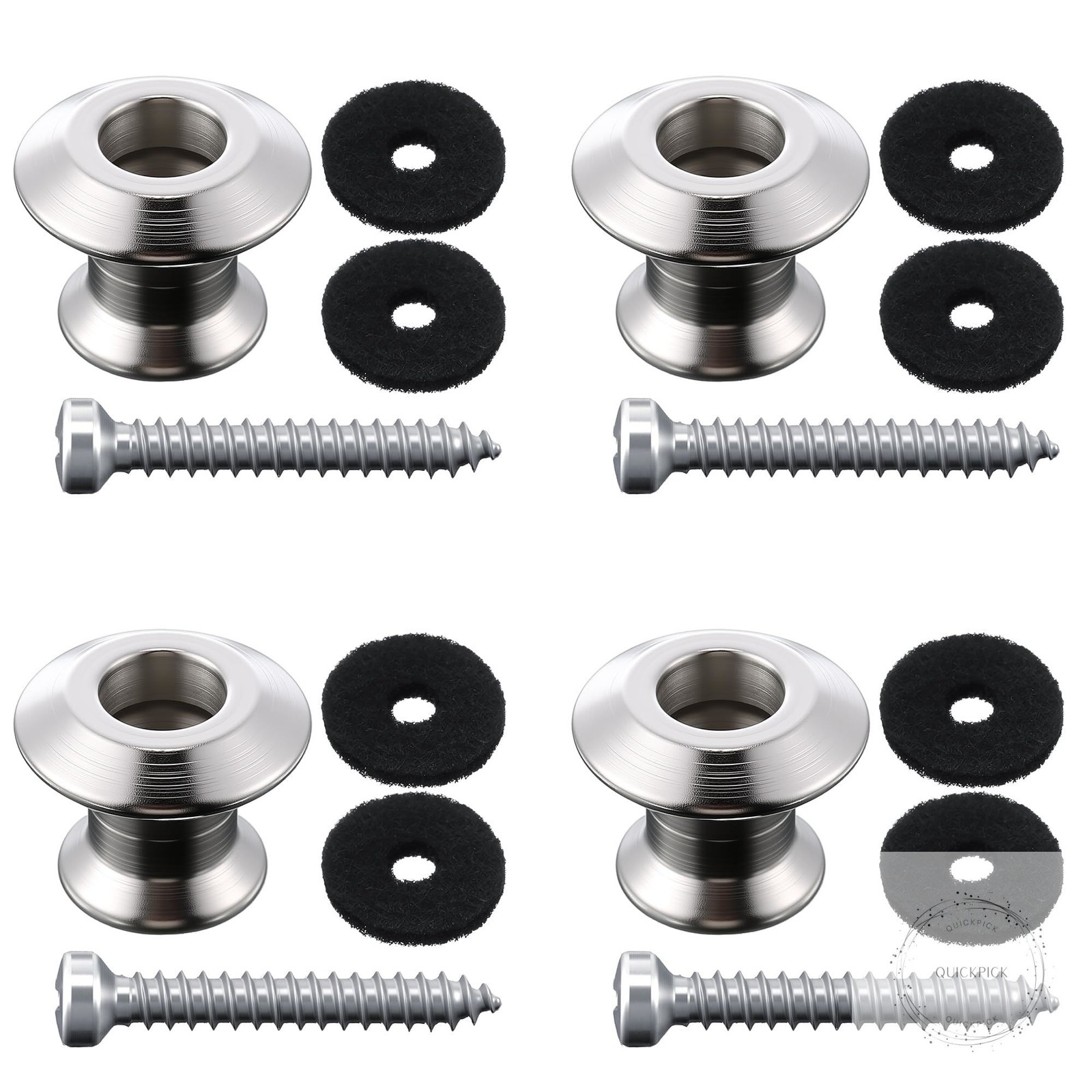 4 Set Guitar Strap Button Compatible with Dunlop Straplok Dual Design Strap Lock
