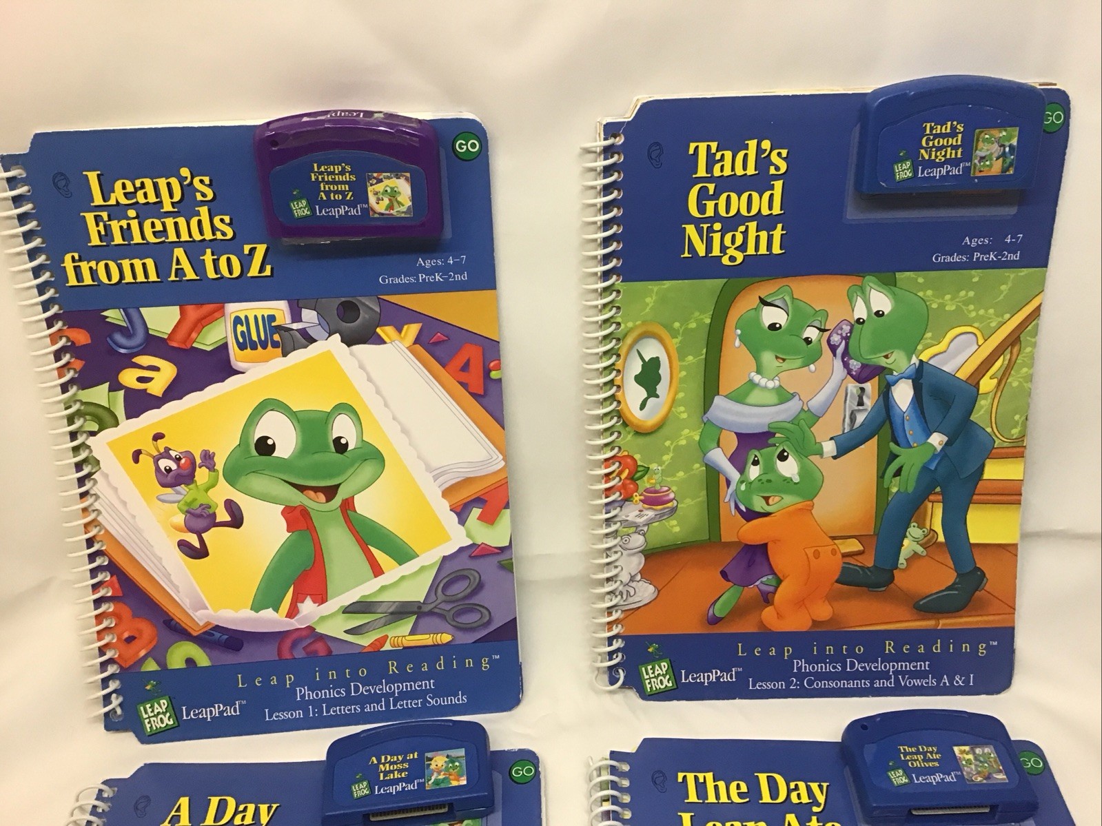 Leap Frog LeapPad Leap Into Reading Phonics Development 4 Pack Book & Cartridges