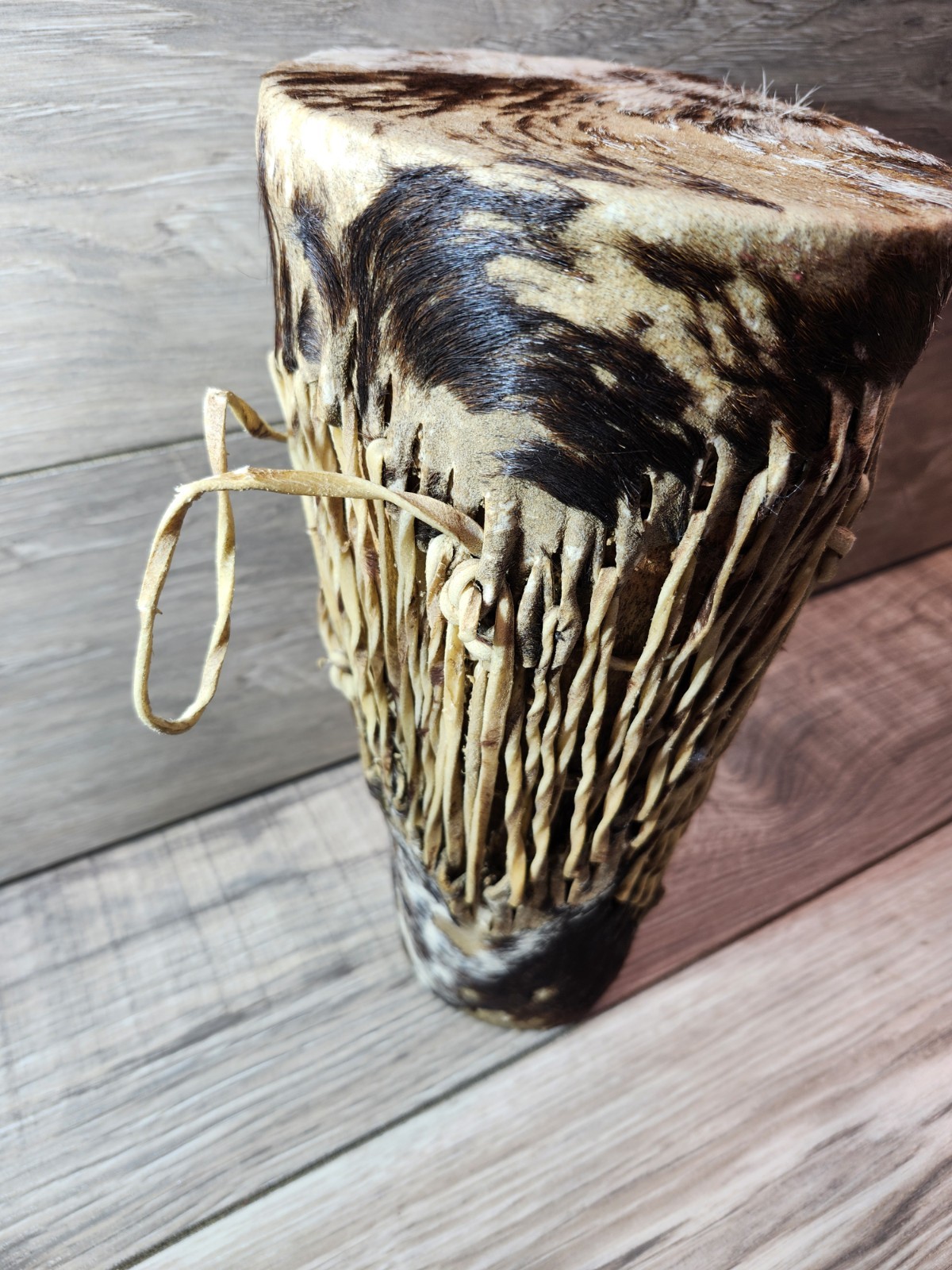 African Animal Hide Hand Drum 10”