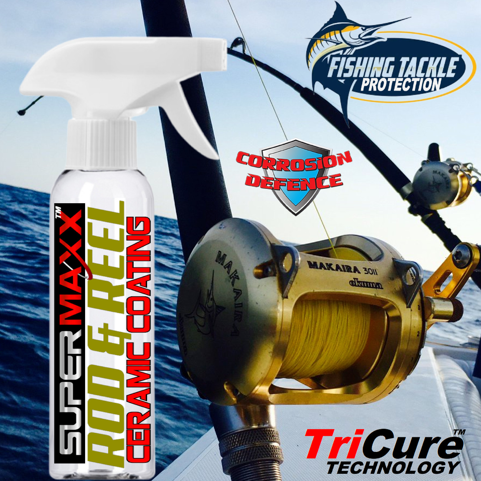 FISHING ROD SPINNING TACKLE, ROD, REEL, EYELETS, FISHING LINE "CERAMIC COATING
