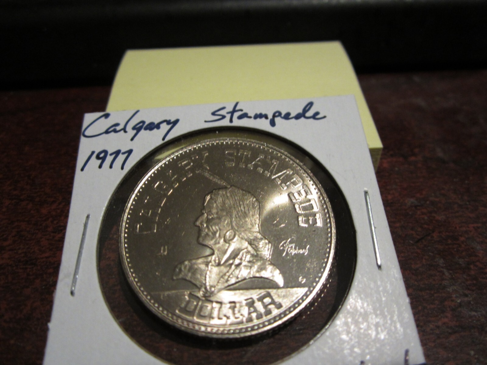 1977 - Calgary Stampede - Boot - Commemorative - Canada Trade Dollar