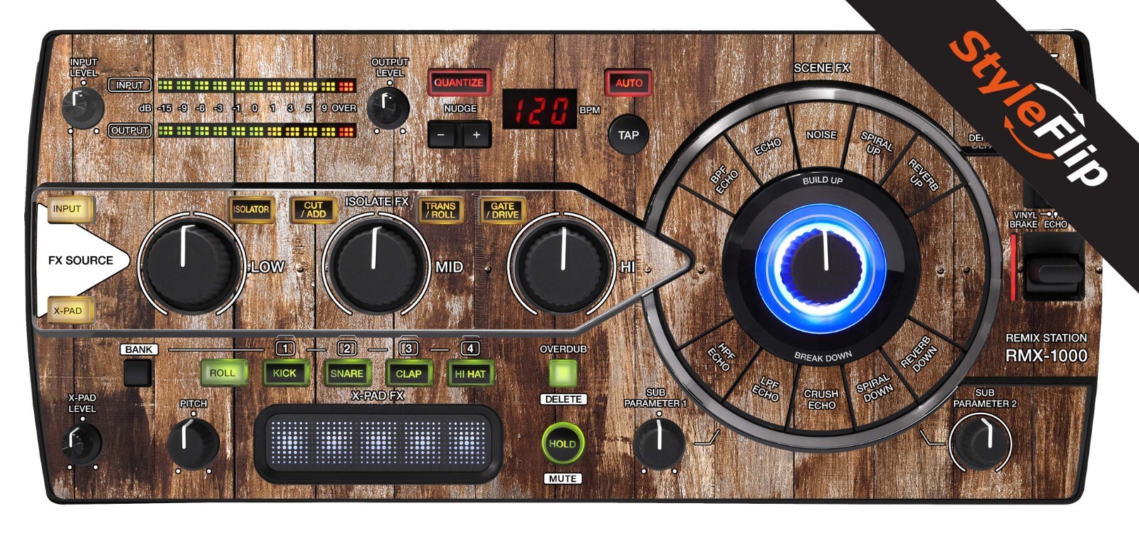 Pioneer Remix Station RMX-1000 Skin | Wood #1 | Protective Decal | StyleFlip