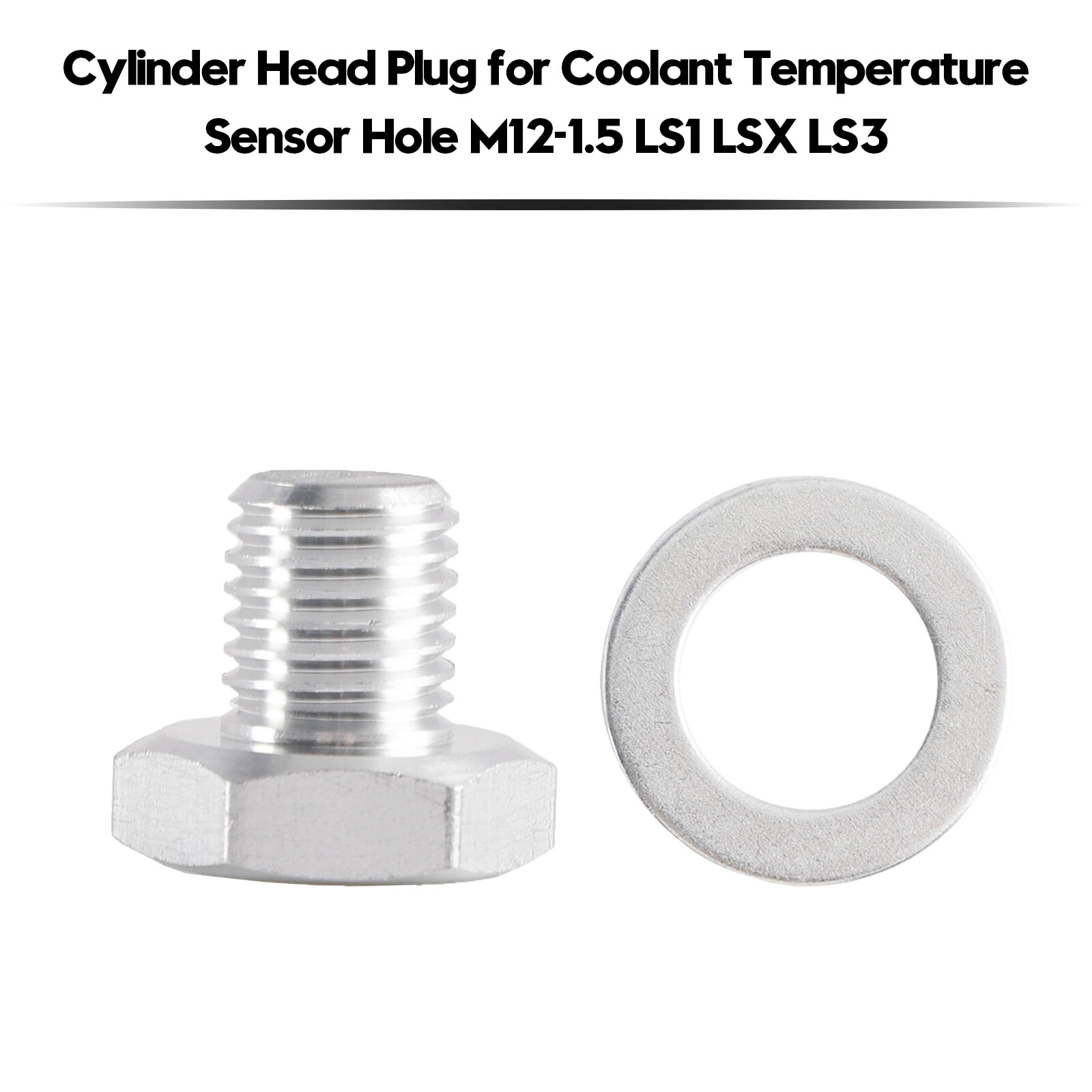 Cylinder Head Plug for Coolant Temperature Sensor Hole M12-1.5 LS1 LSX LS3 CA