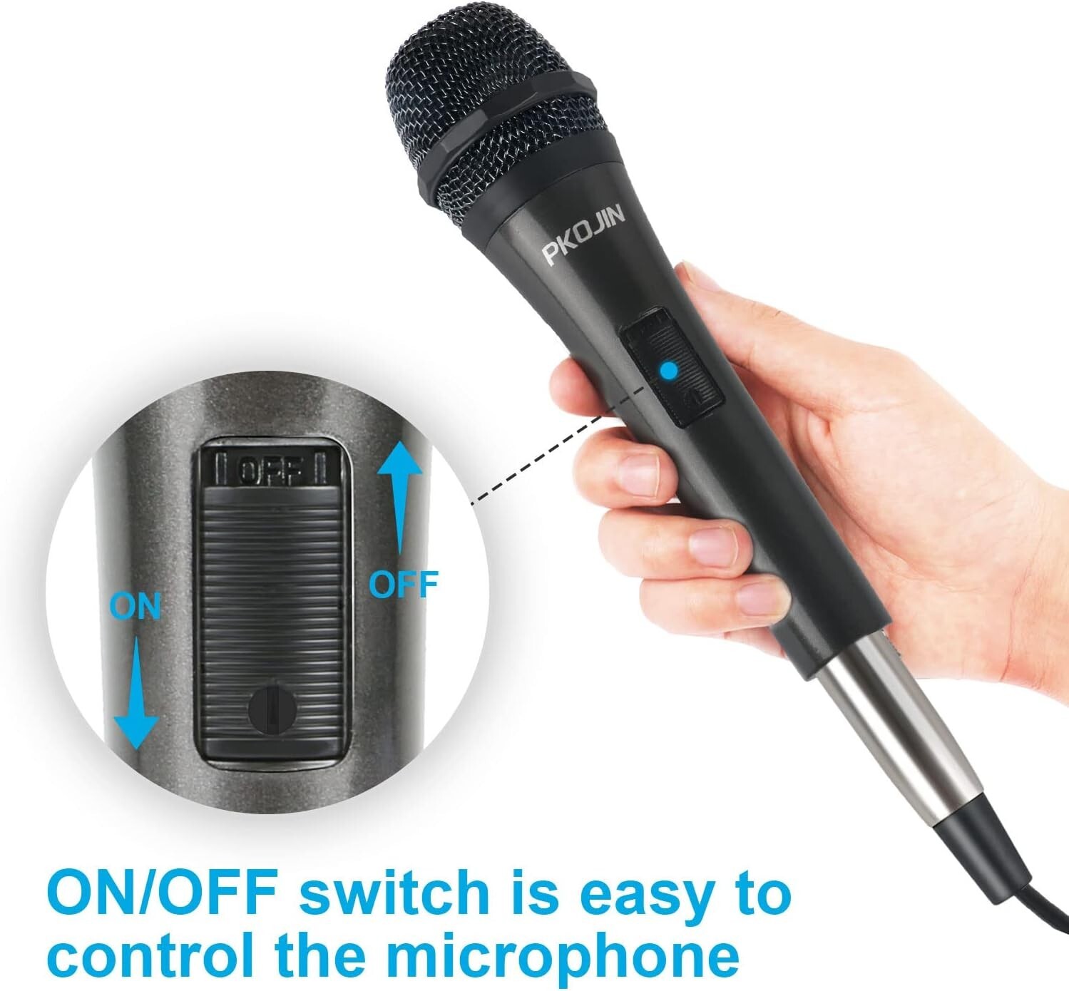 Unidirectional Wired Karaoke Microphone with On/Off Switch for Superior Singing