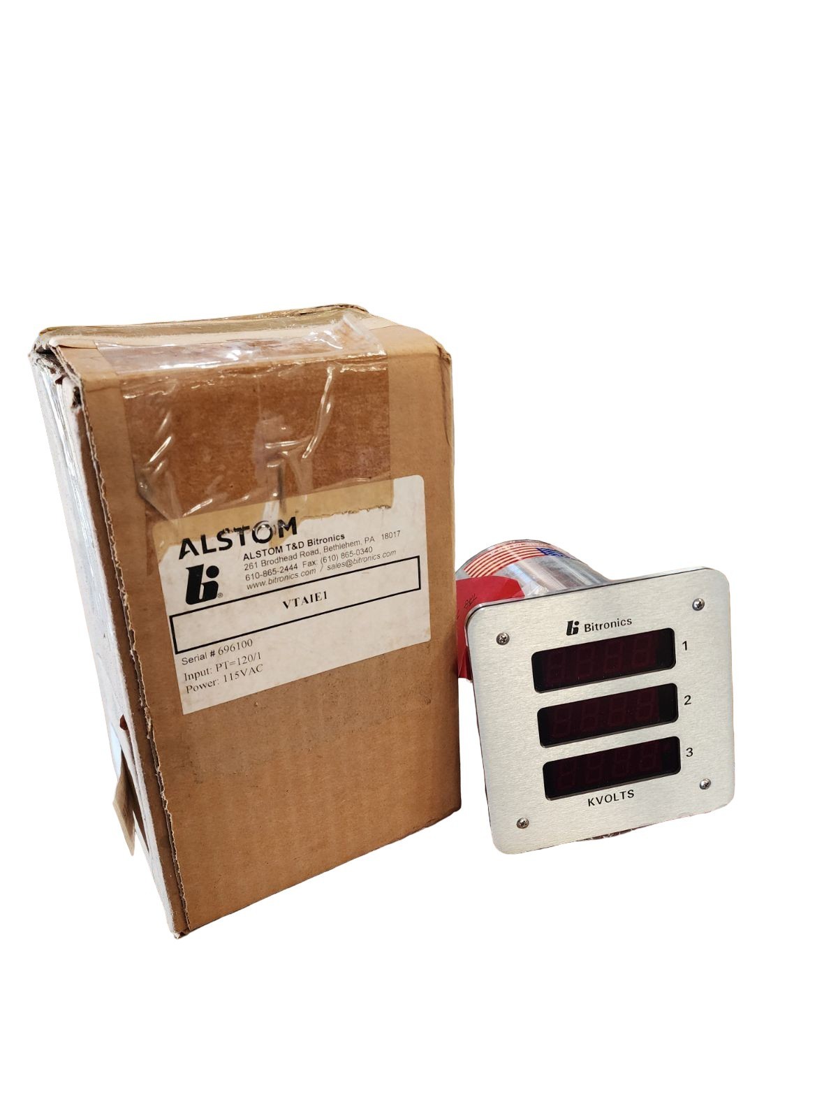 Bitronics VTAIE1 Three‑Phase Volt Meter 20–280VDC 55–200VAC Industrial Monitorin